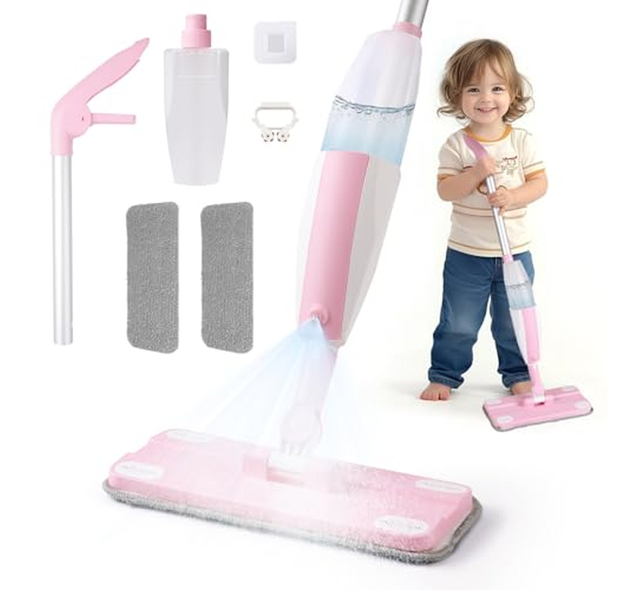 Kids Real Water-Spraying Toy Mop Cleaning Set
