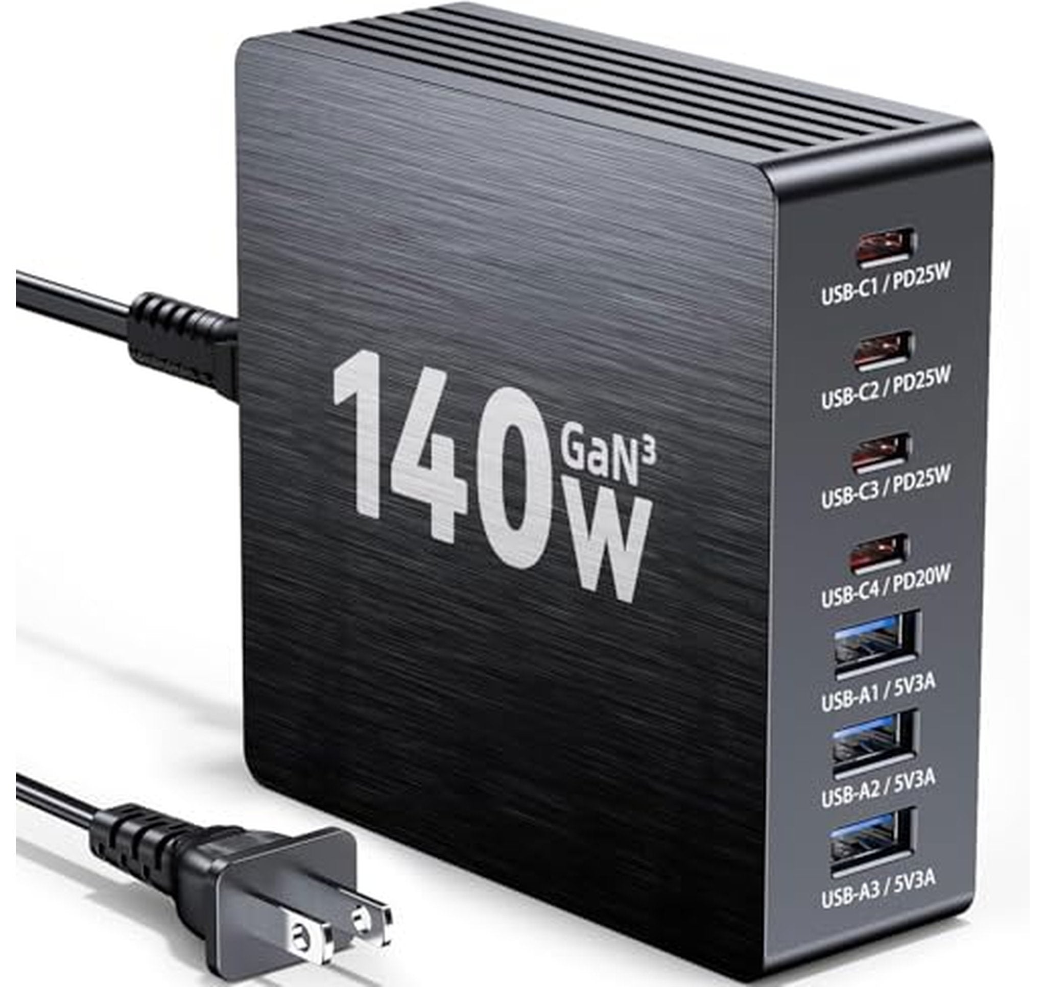 140W GaN USB C 7-Port Charging Station
