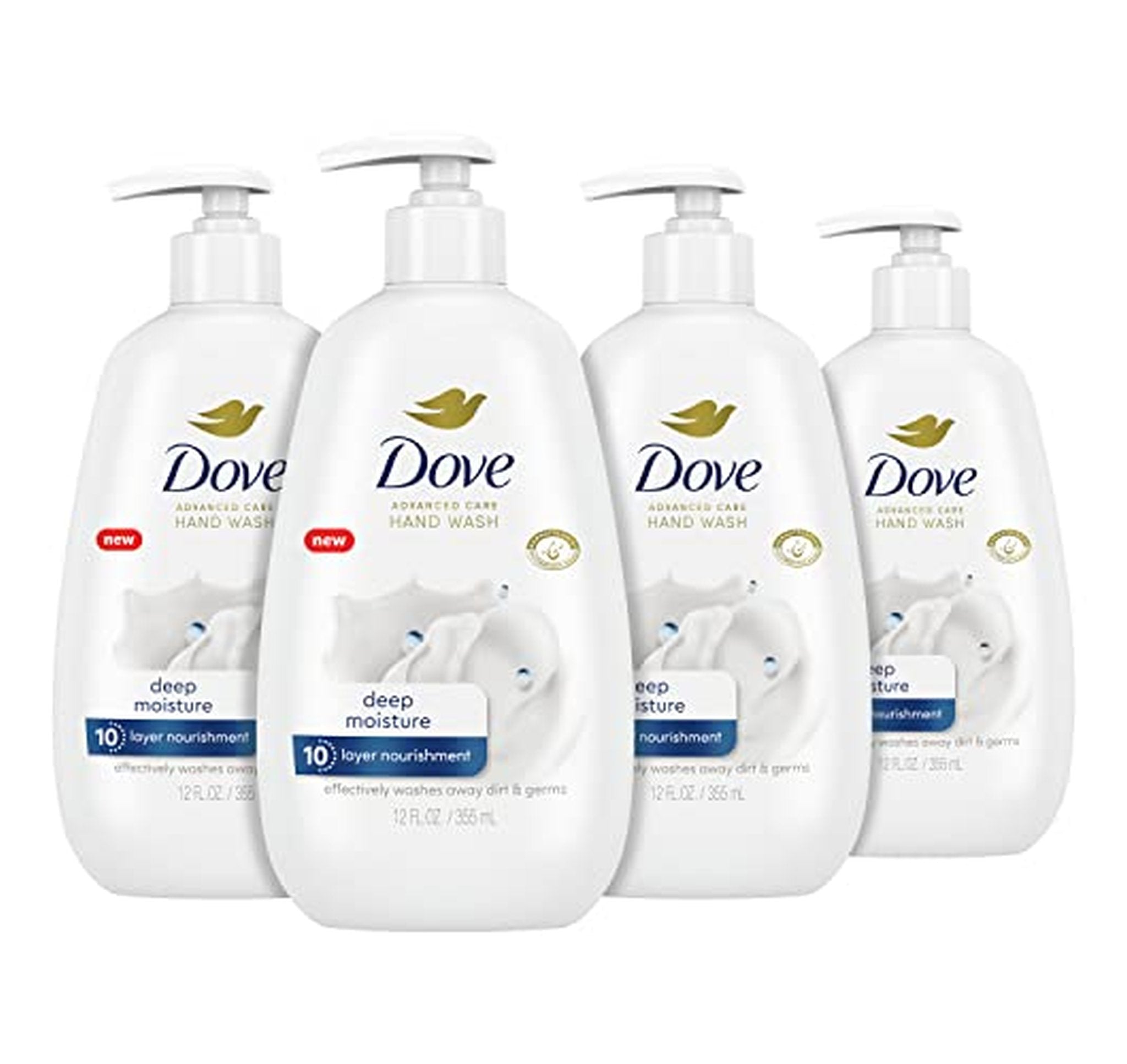 4 Pack Dove Advanced Care Deep Moisture Hand Wash