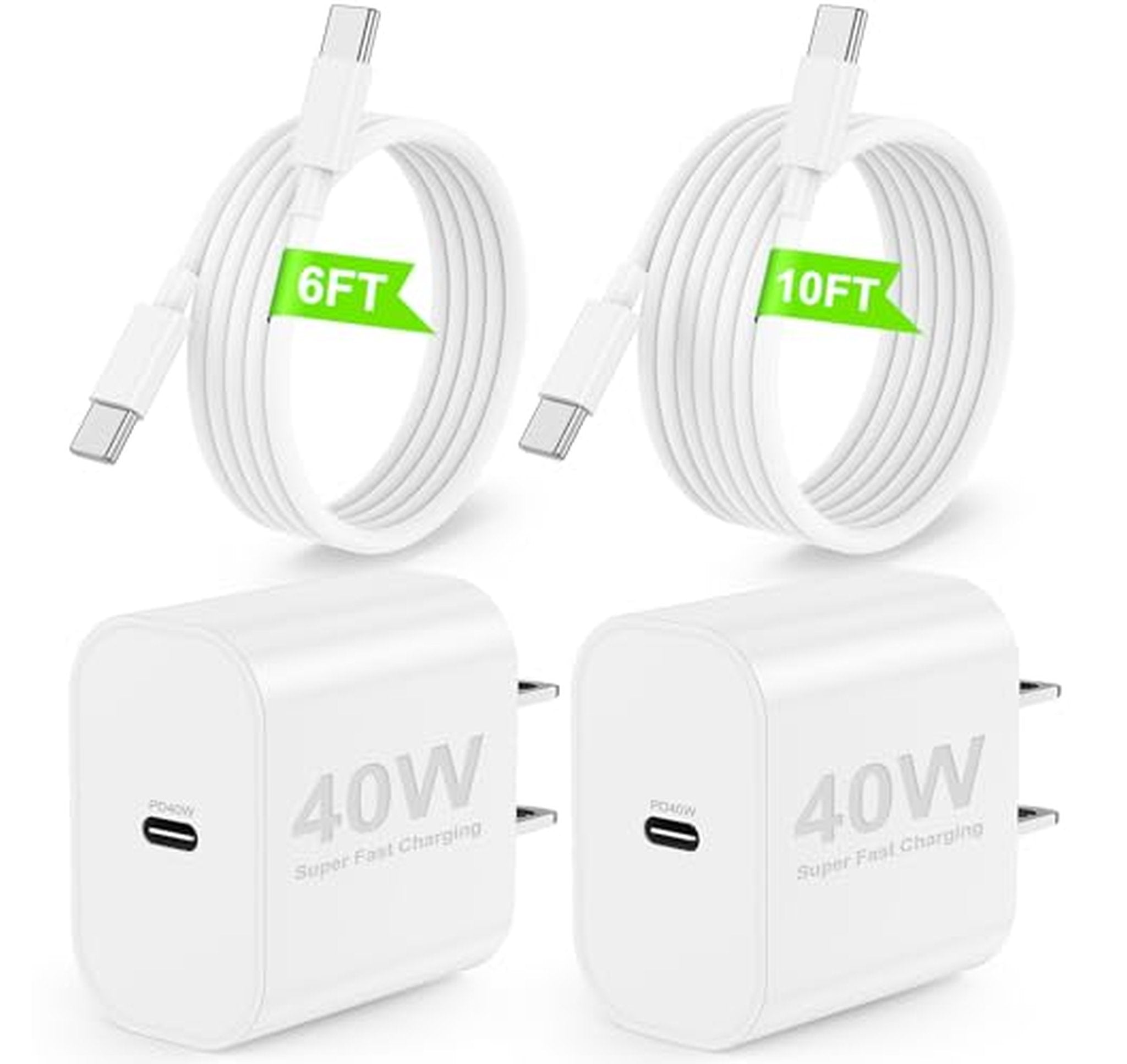 2 Pack 40W USB C Fast Charger Block