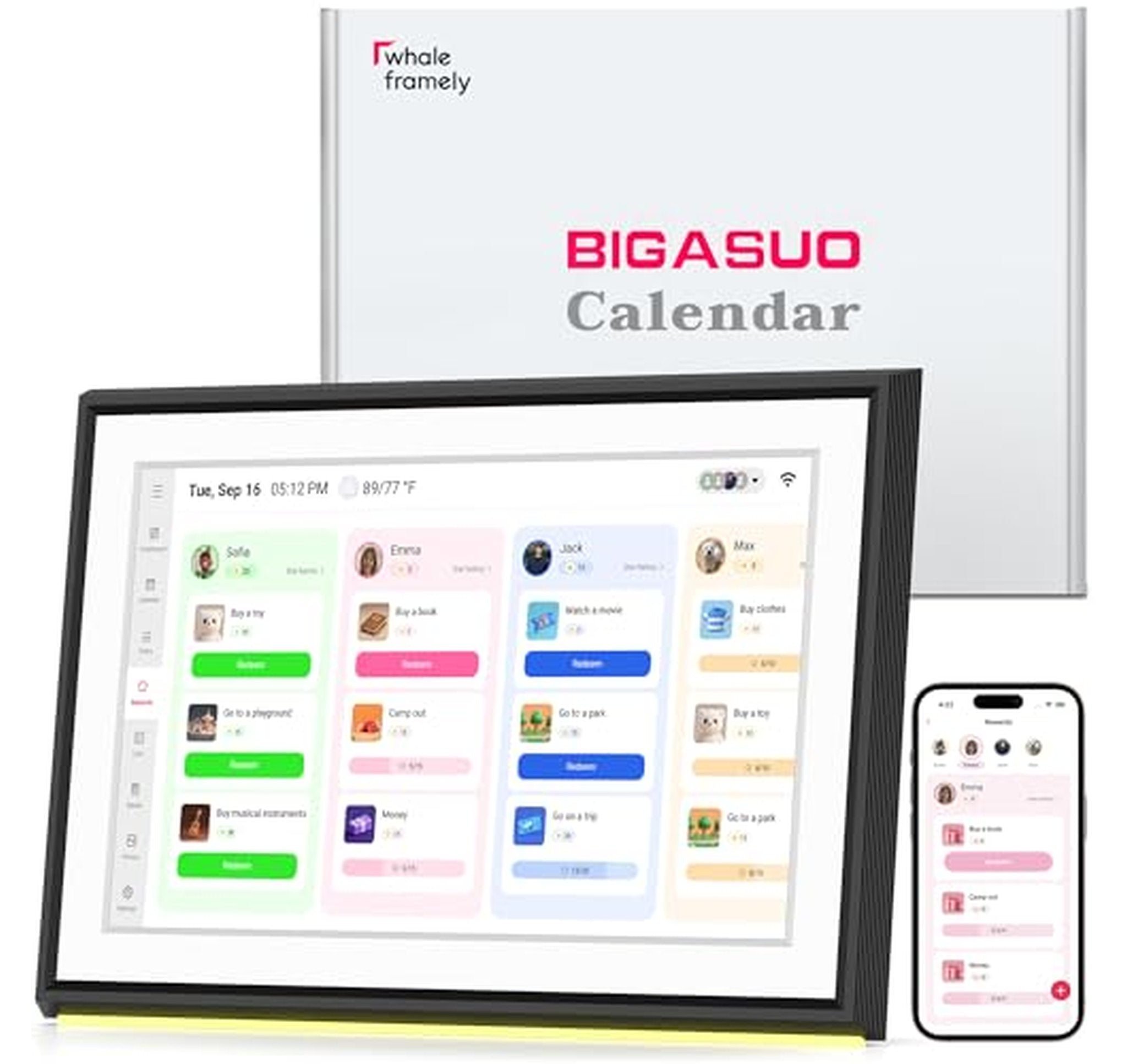 10.1-Inch Digital Calendar Touchscreen Family Organizer Display