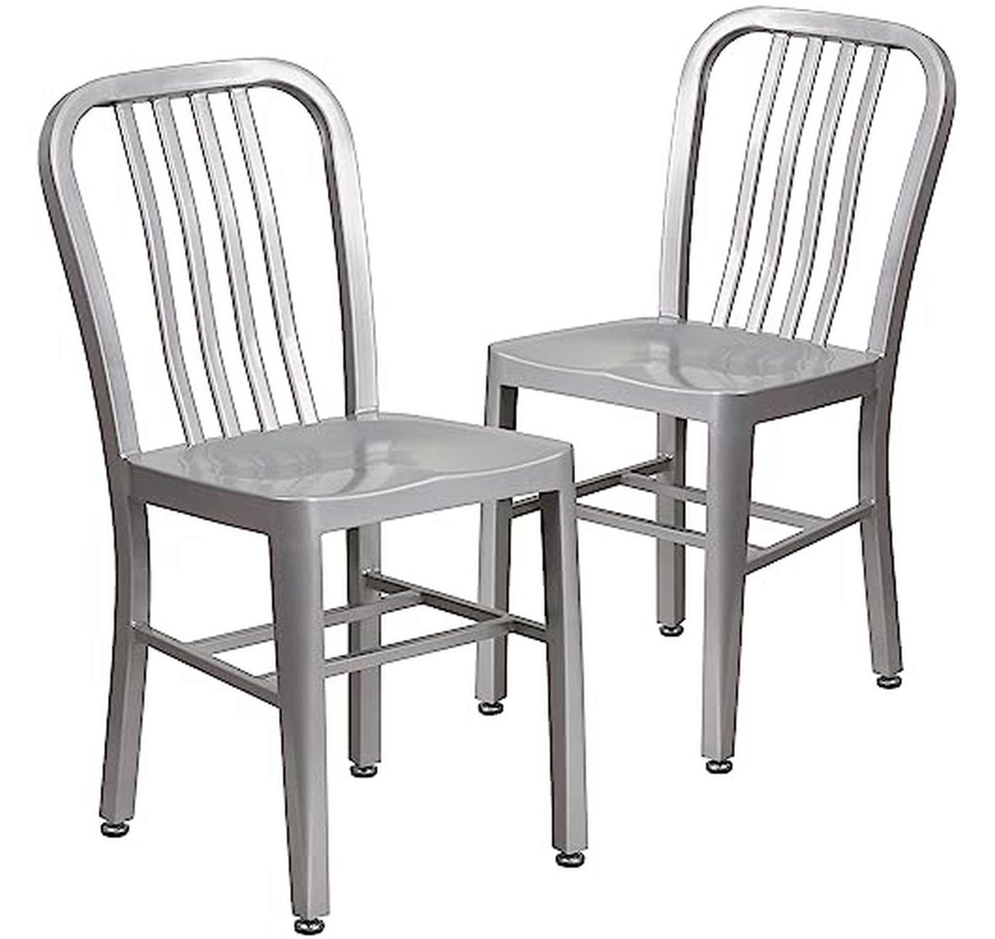 2 Pack Metal Indoor Outdoor Dining Chairs