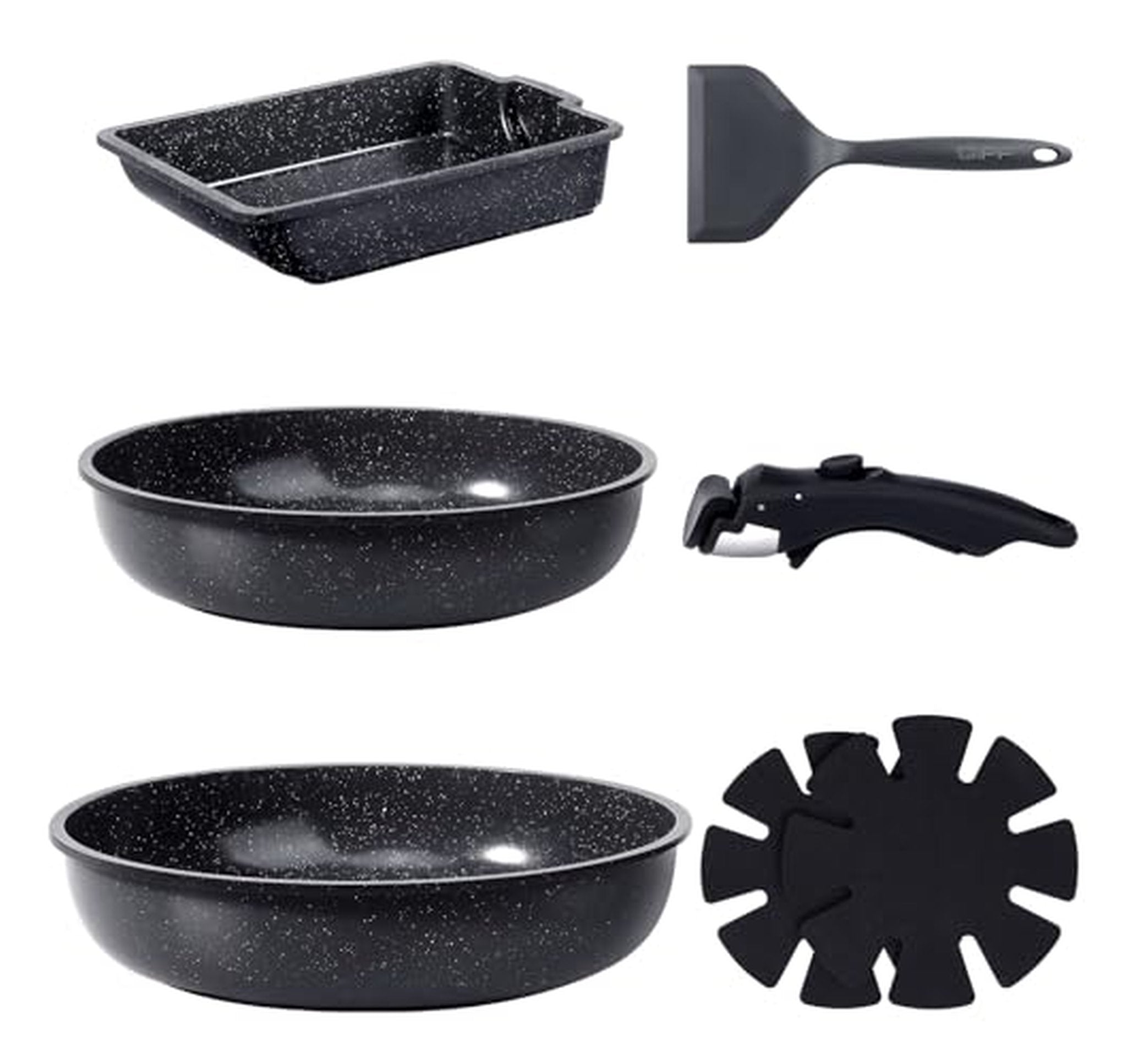 7 Piece Nonstick Detachable Handle Cookware Set
