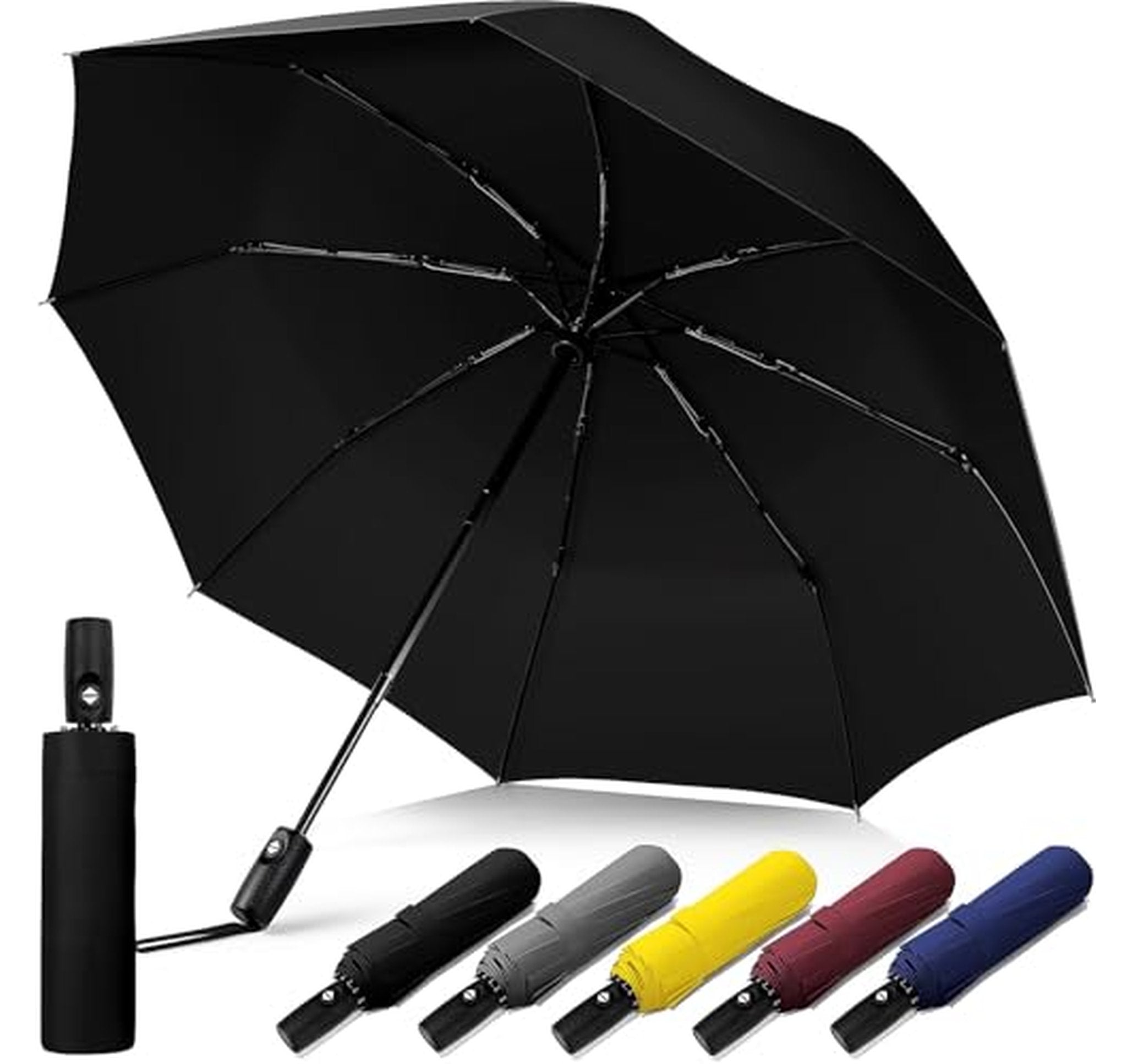 Windproof Compact Travel Umbrella with Automatic Open Close