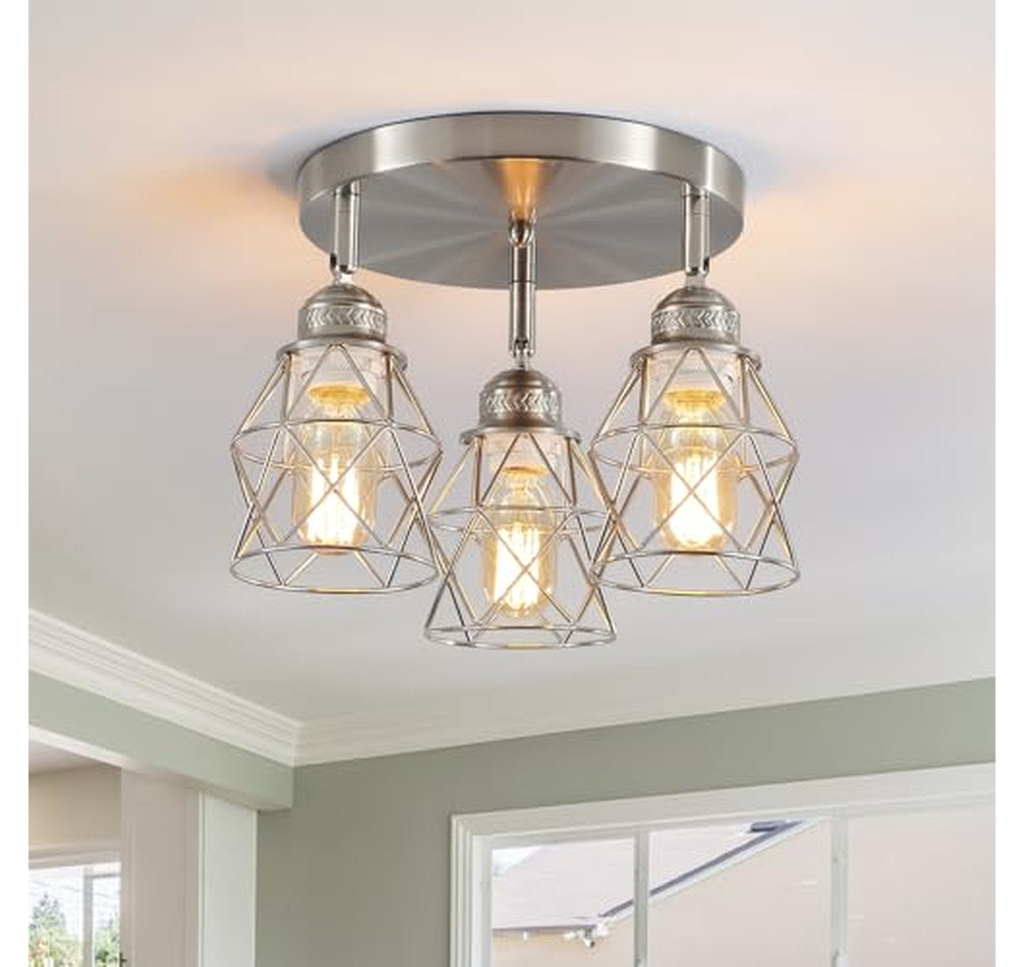 Adjustable Semi Flush Mount Kitchen Ceiling Light Fixture