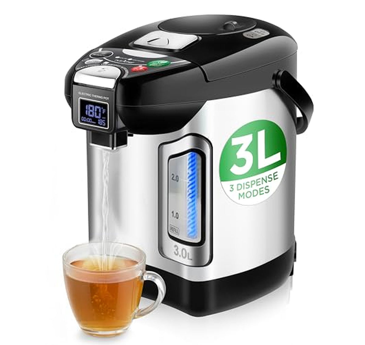 NutriChef 3L Digital Electric Hot Water Boiler