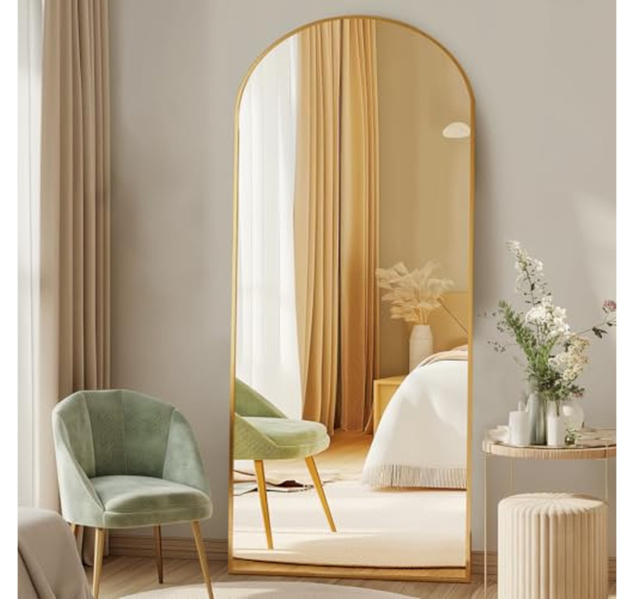 64"x21" Arched Full Length Floor Mirror