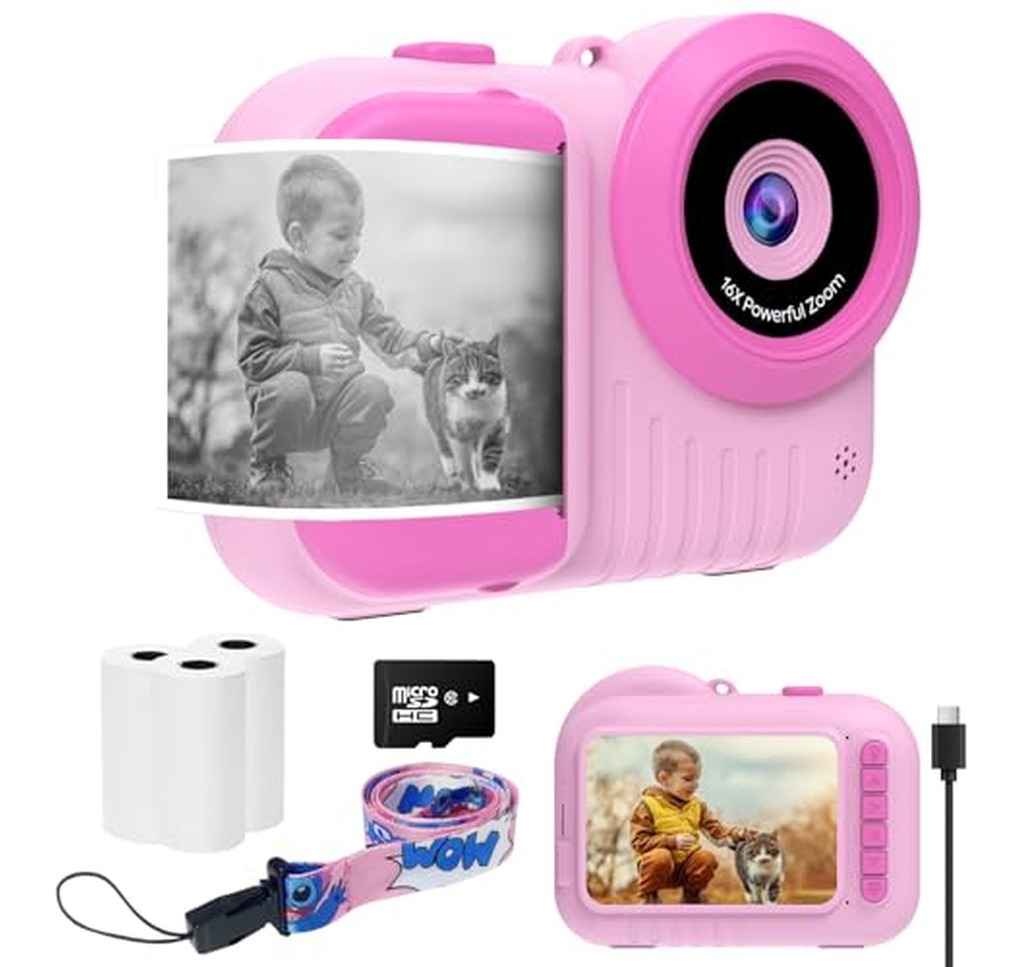 Instant Print Kids Digital Camera with 3.5-Inch Screen