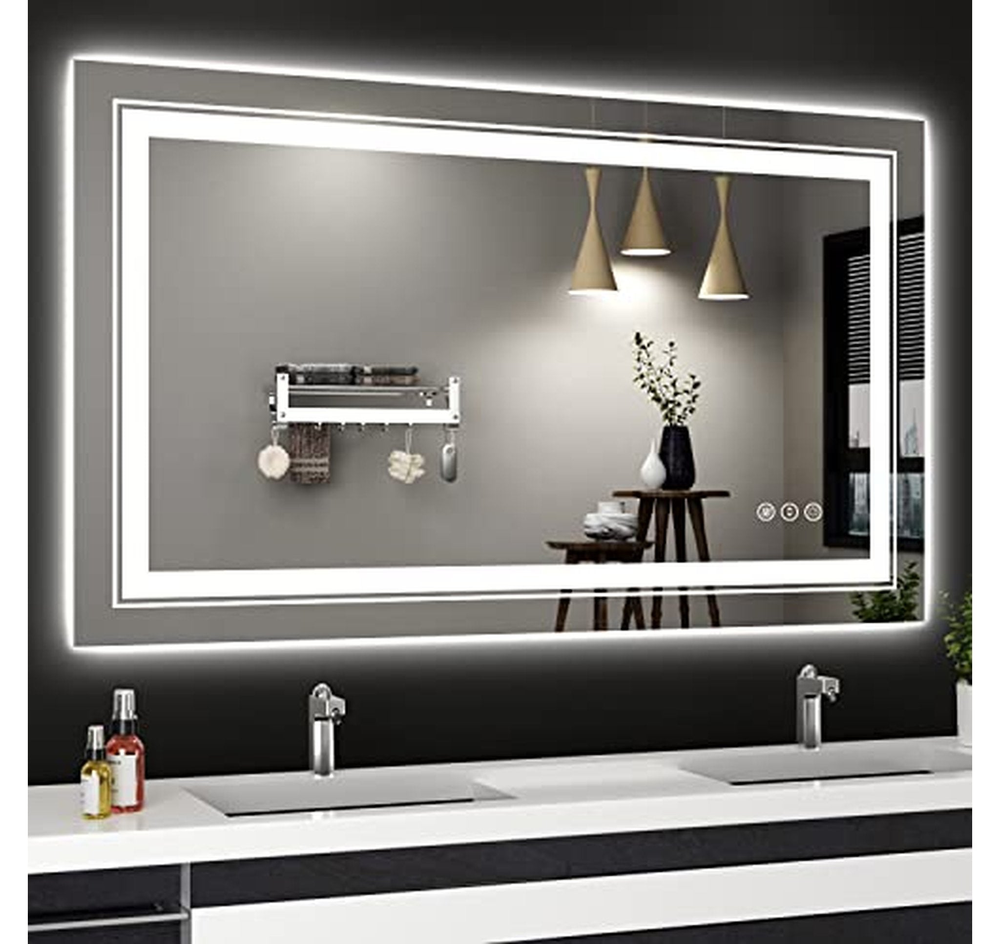 40x24 LED Backlit Anti-Fog Bathroom Vanity Mirror