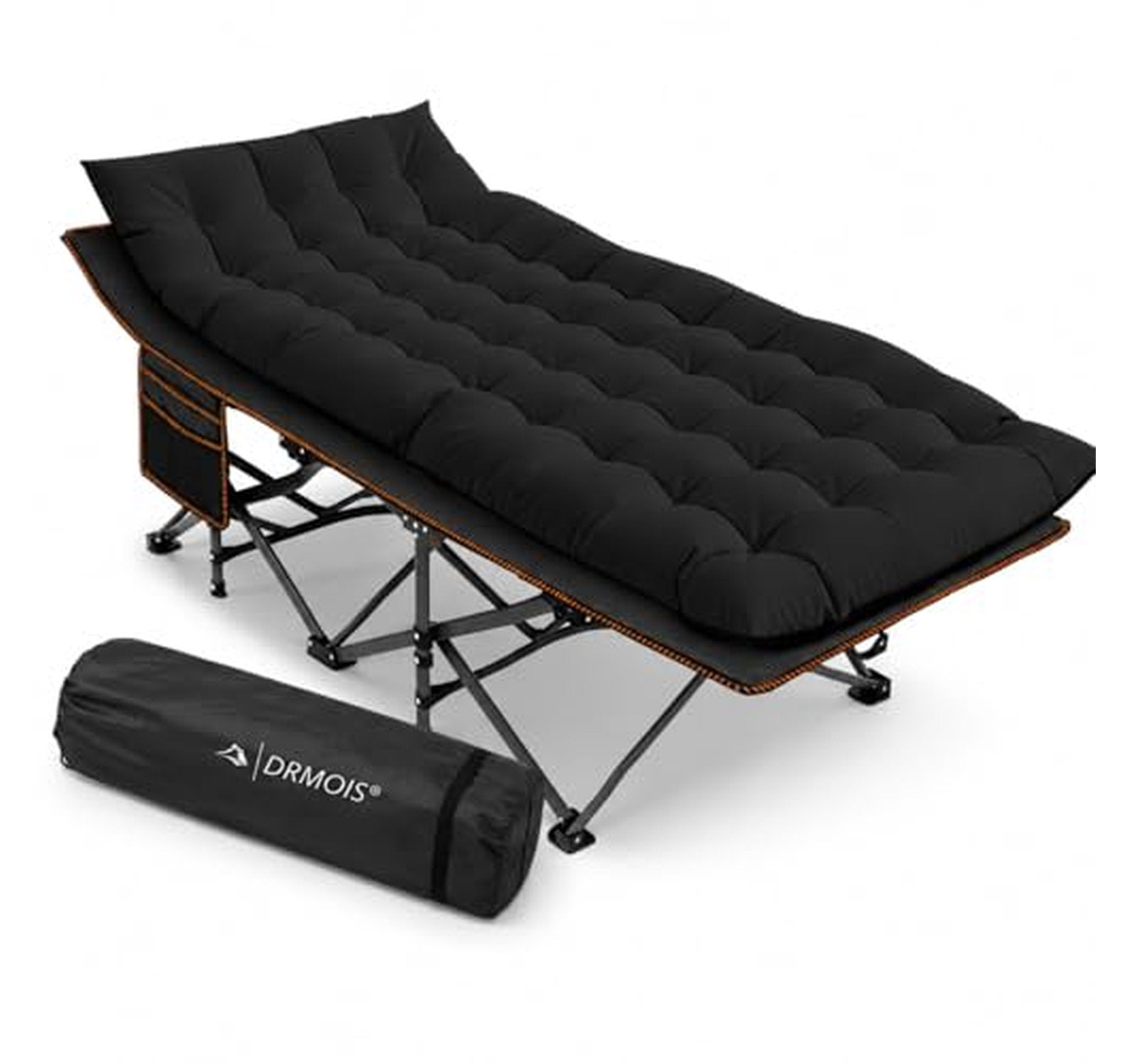 Oversized Folding Camping Cot with Mattress, 900 lb Support
