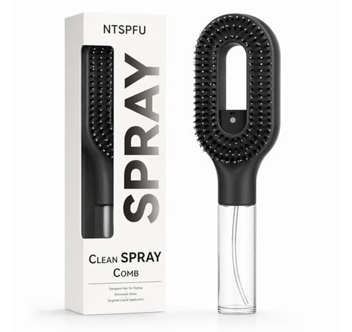 Manual Misting Detangling Hair Brush with Water Spray
