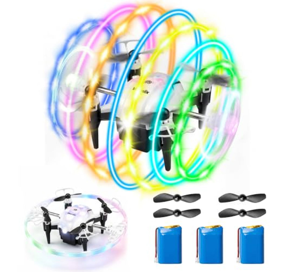 360° RGB Rotating RC Quadcopter Drone for Kids
