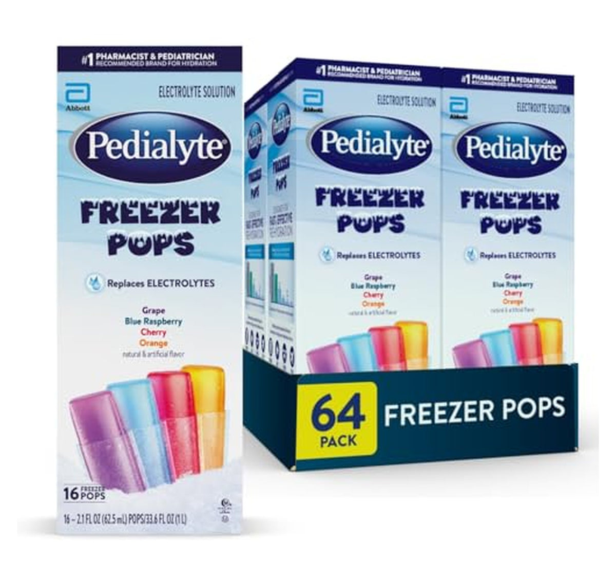 Pedialyte Electrolyte Freezer Pops Hydration Variety Pack