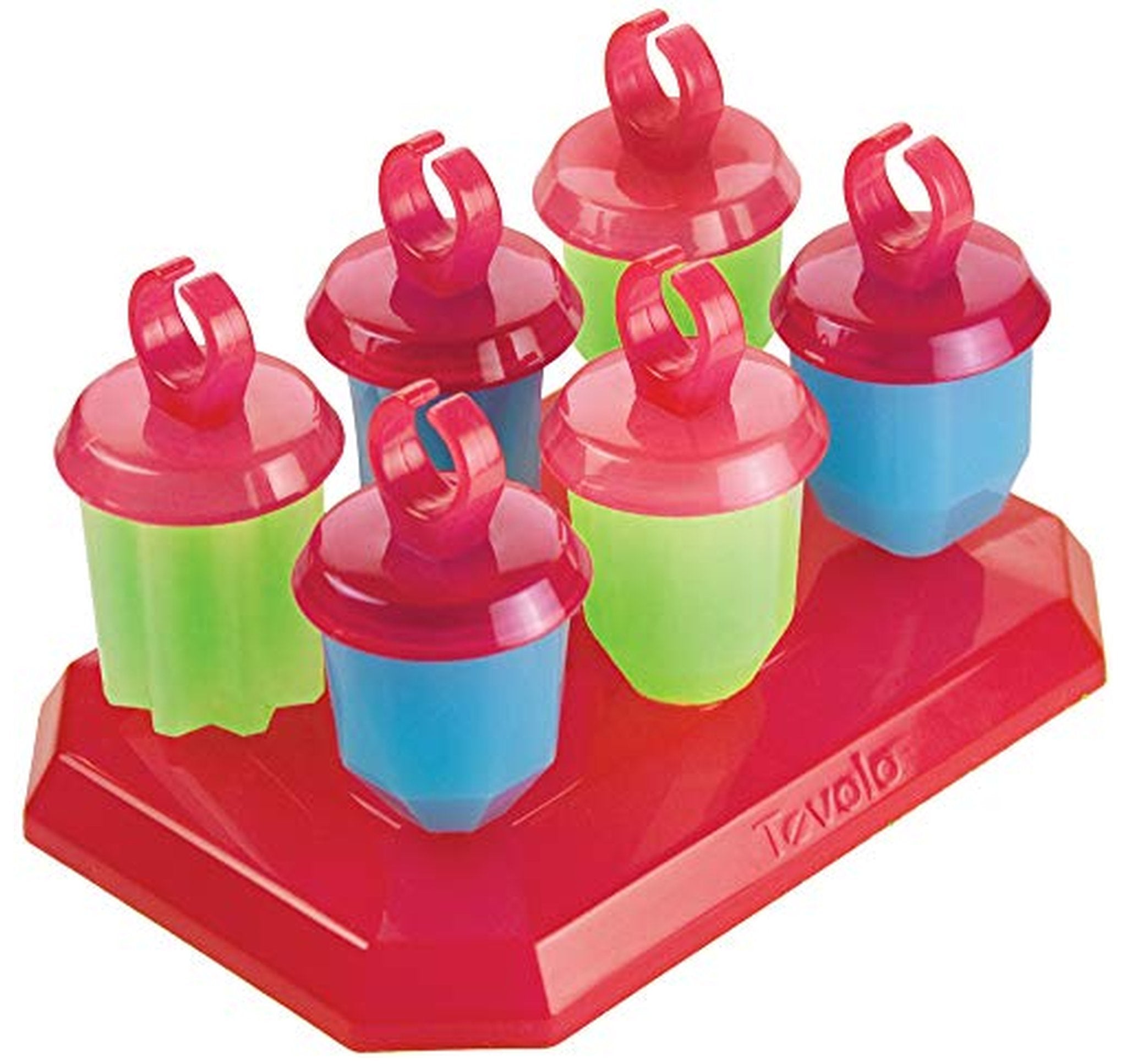 6 Pack Reusable Jewel Ring Popsicle Molds with Stand