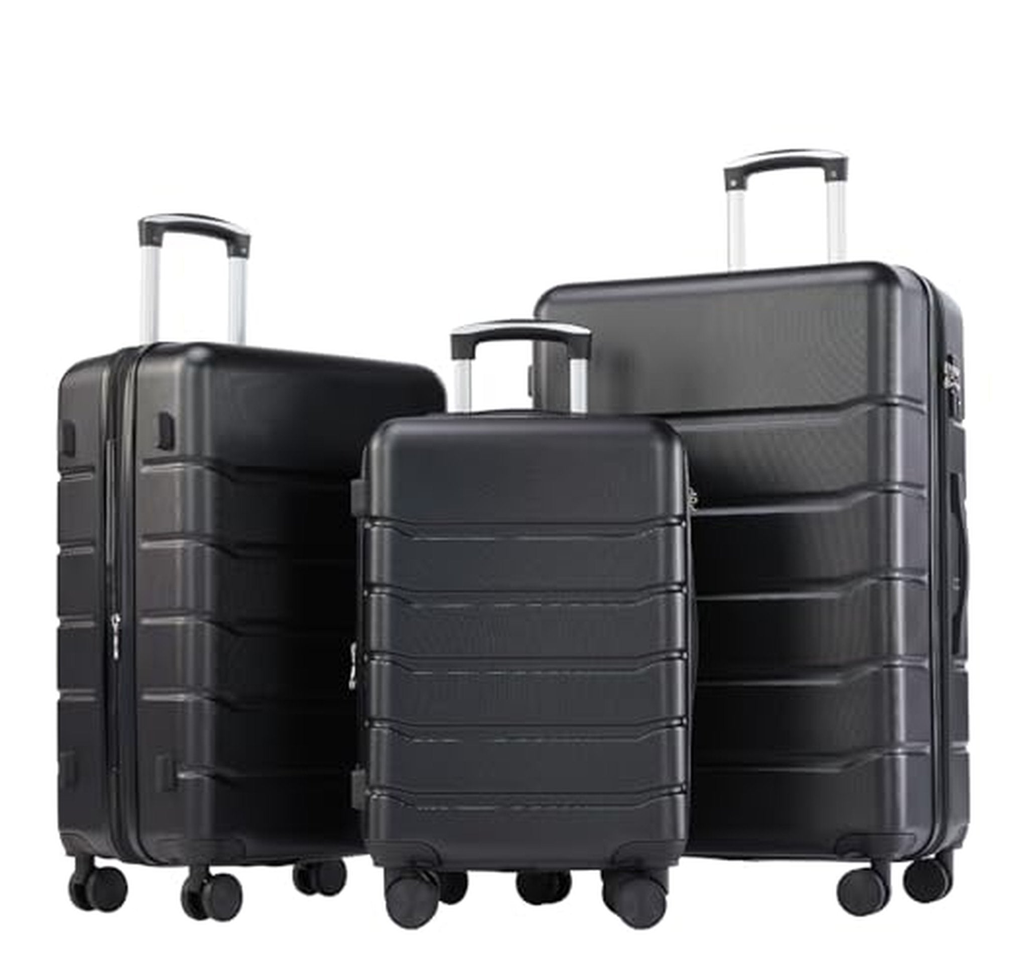 3 Piece Hardside Spinner Luggage Set Expandable