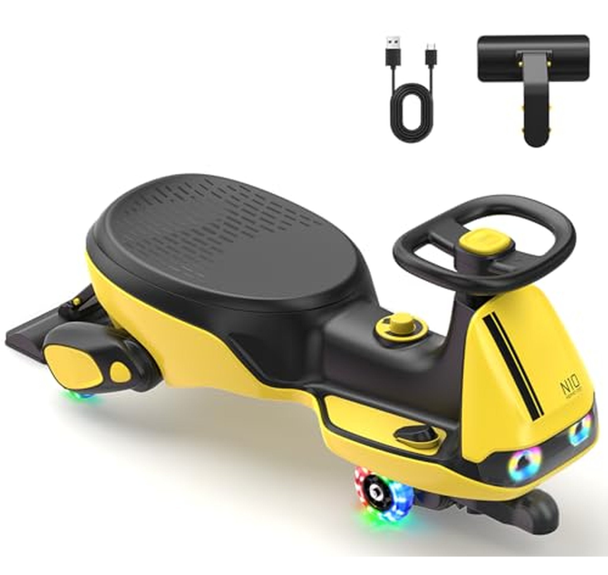 Electric Wiggle Car with Pedal and Flashing Wheels