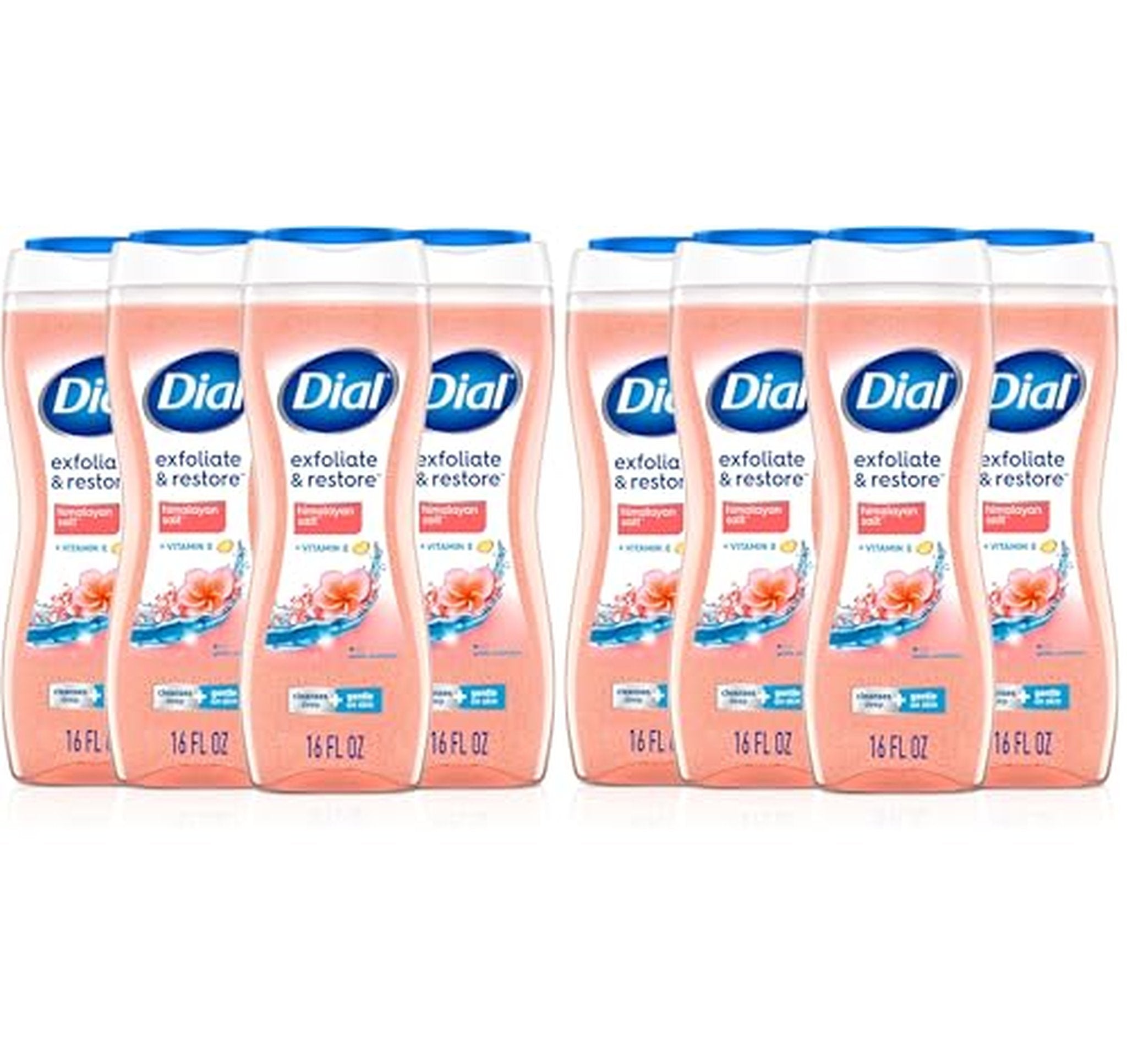 8 Pack Dial Exfoliating Himalayan Salt Body Wash