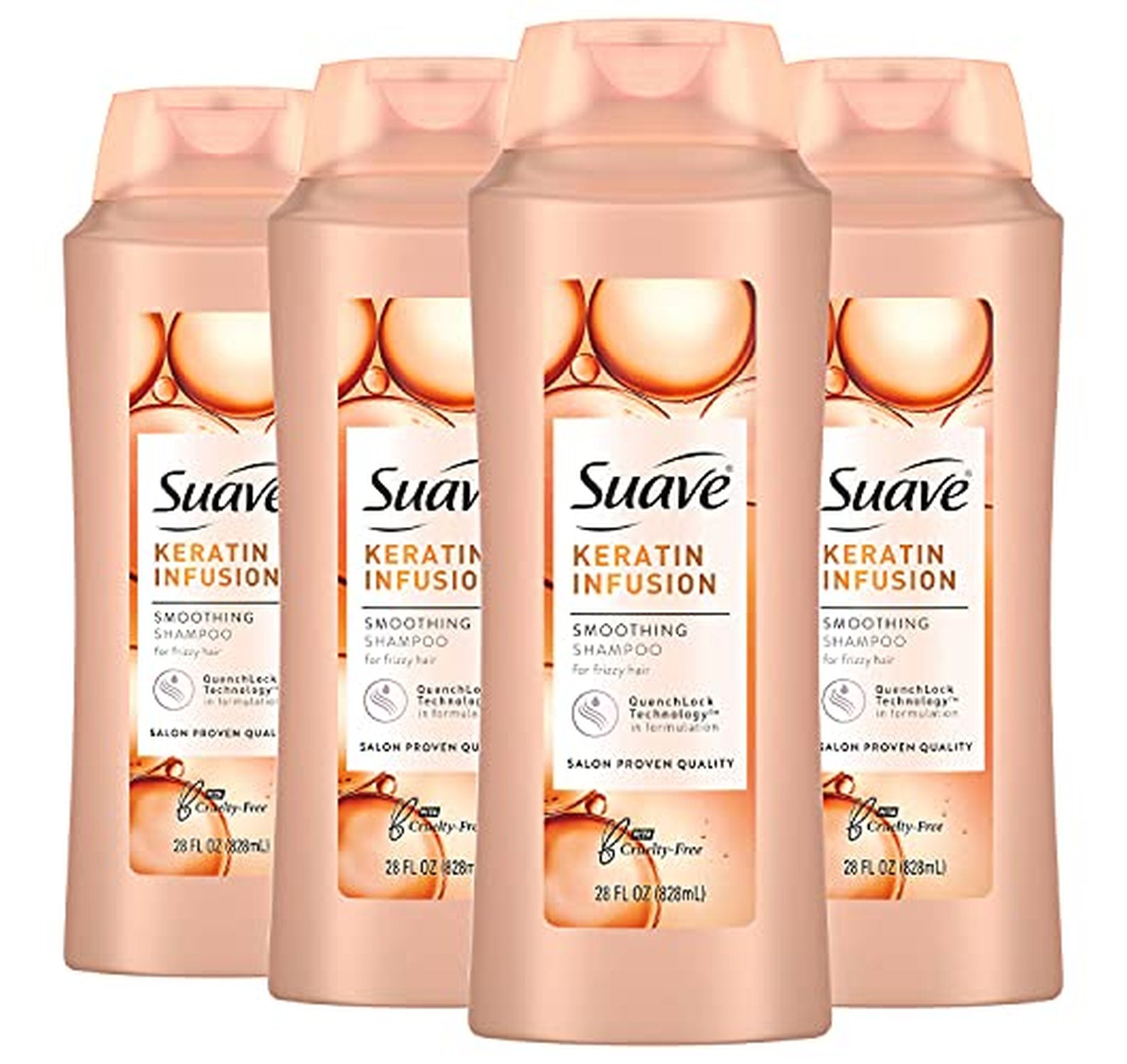 4 Pack Suave Keratin Infusion Smoothing Shampoo 28 oz
