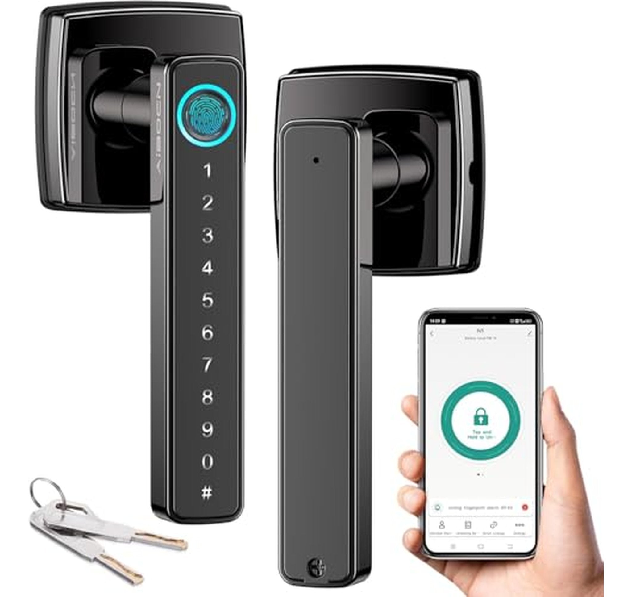 Smart Fingerprint Keyless Entry Door Lock with Handle