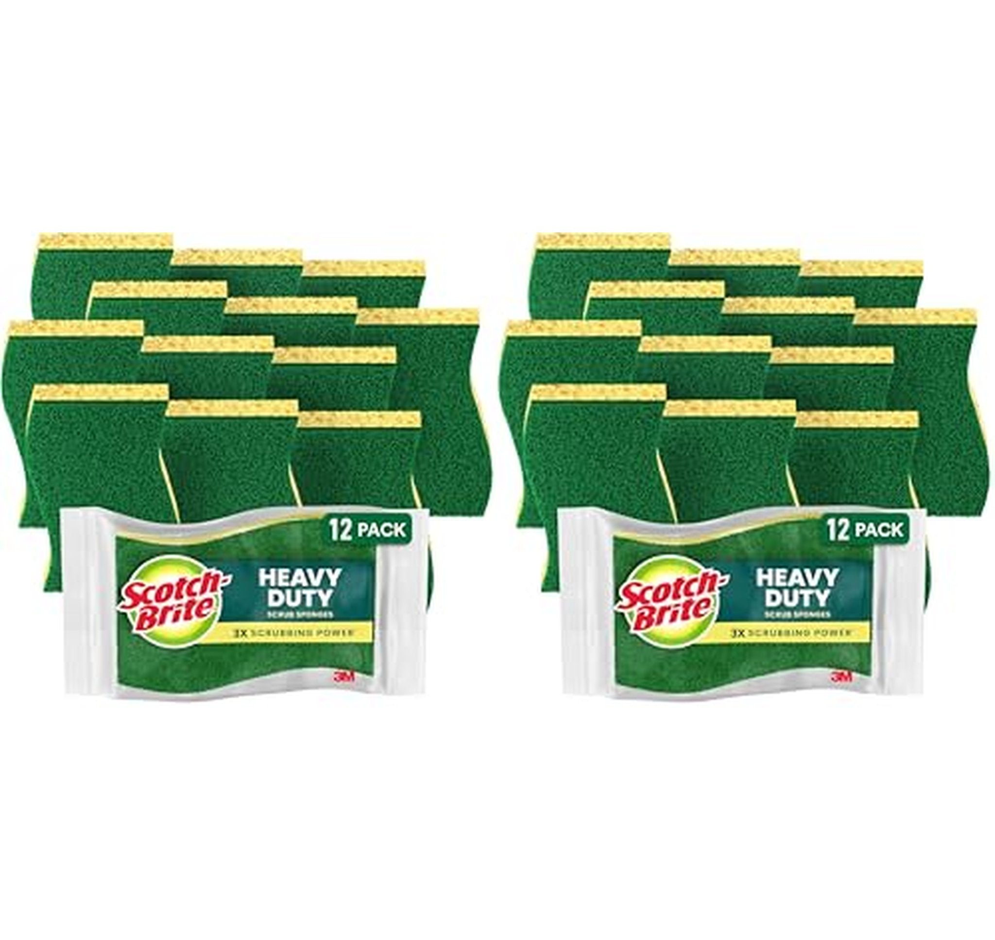 24 Pack Scotch-Brite Heavy Duty Scrub Sponges