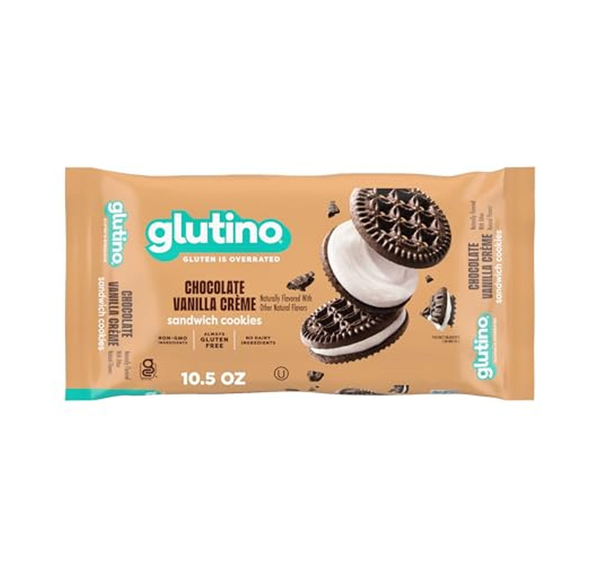 Glutino Gluten Free Chocolate Vanilla Creme Sandwich Cookies