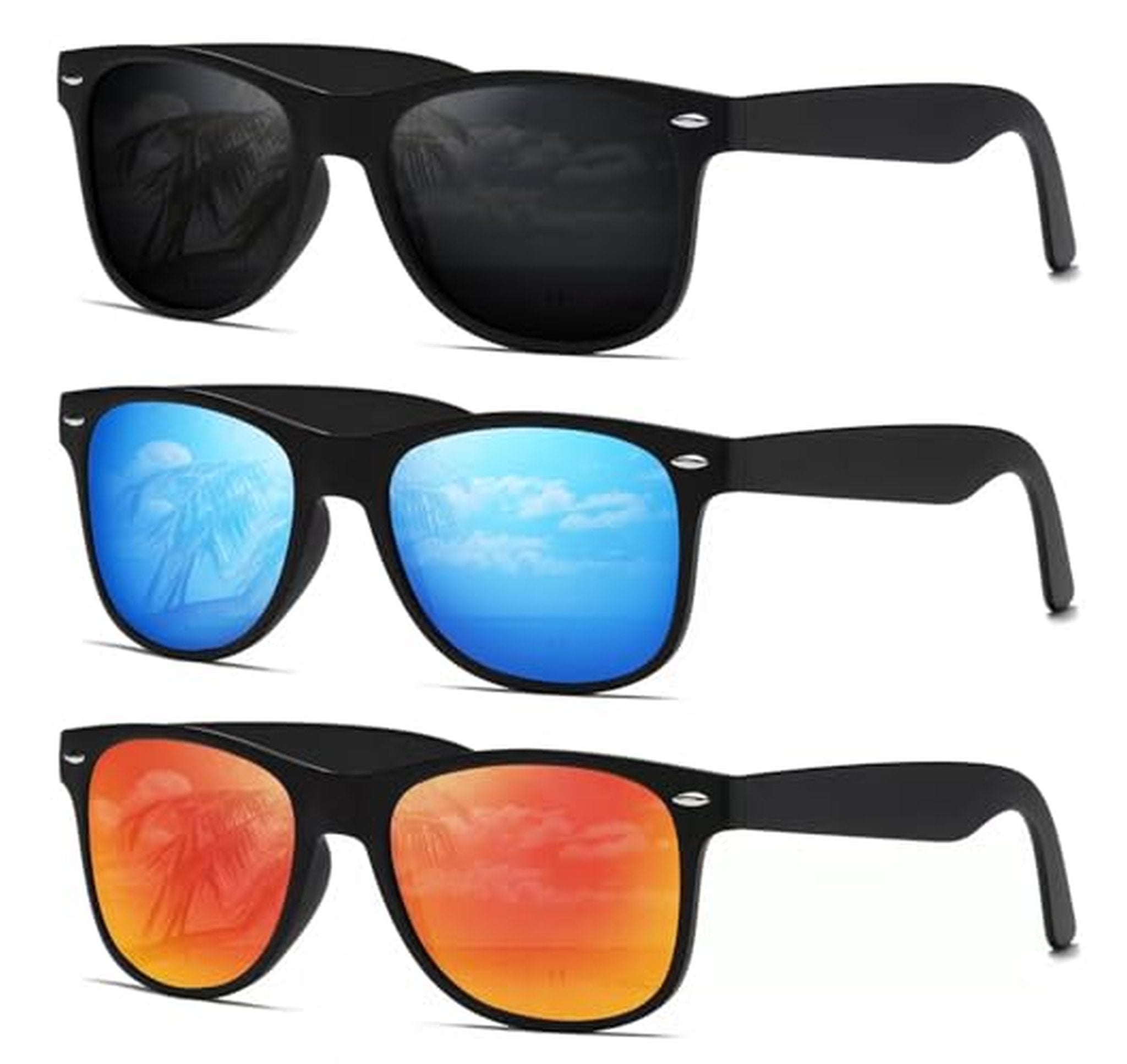 Polarized UV Protection Retro Mirror Lens Sunglasses