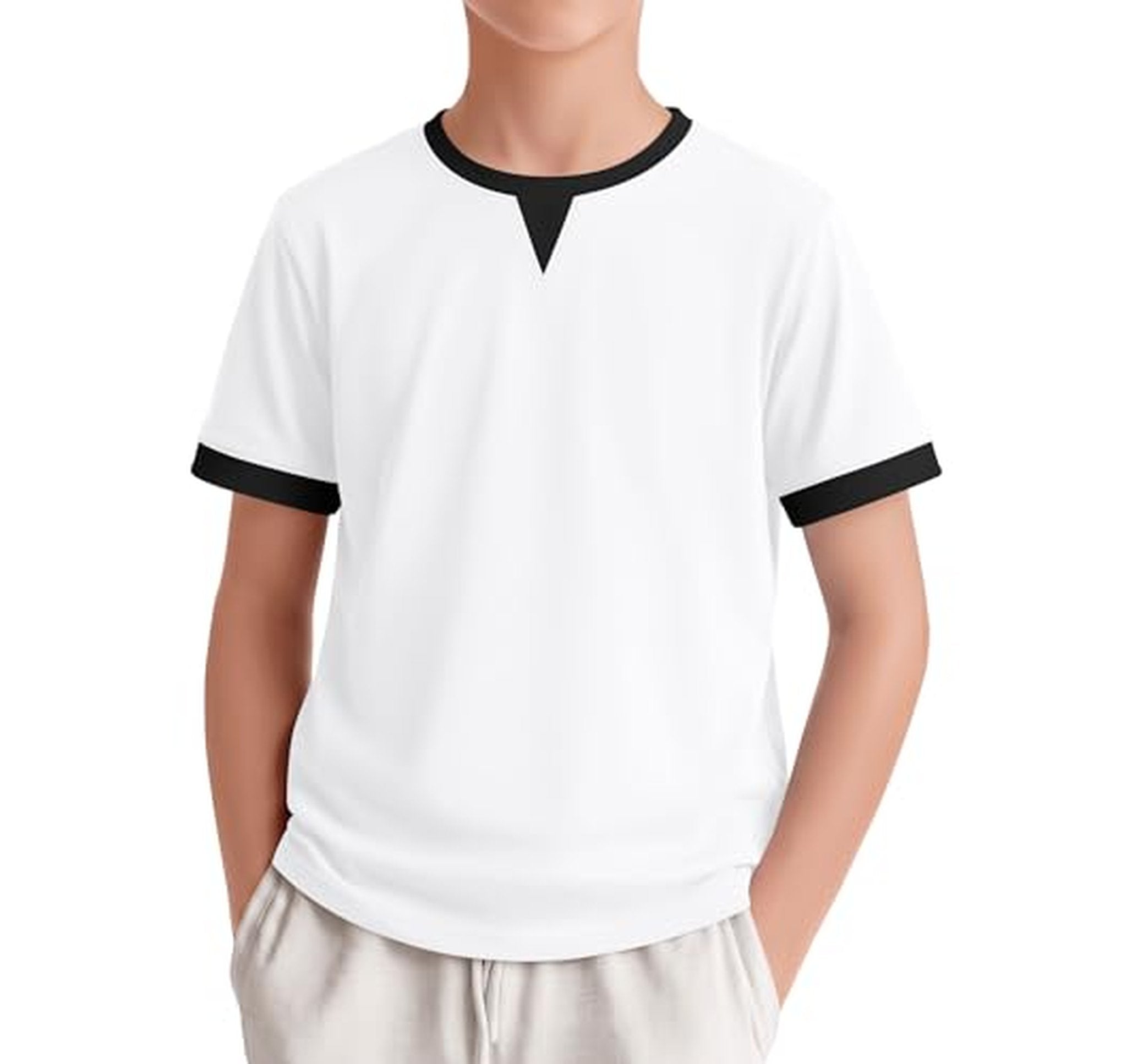 Boys Short Sleeve Colorblock Baseball T-Shirt
