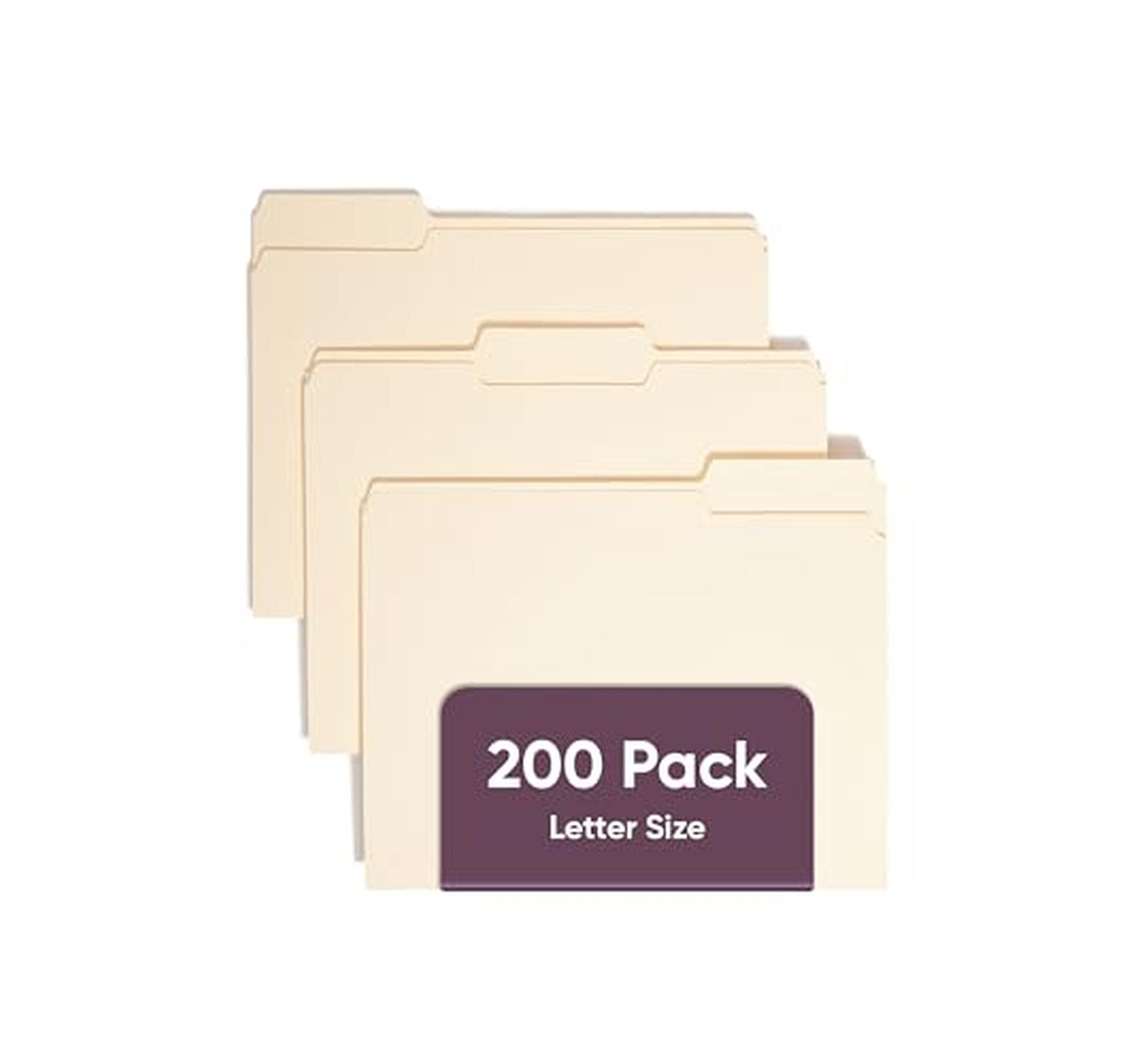 200 Count Smead Letter File Folders 1/3 Cut