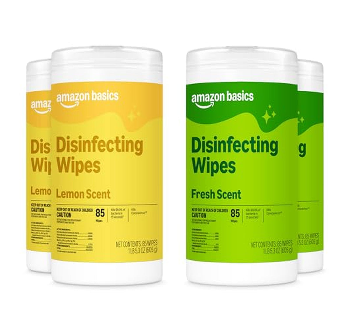 4 Pack Disinfecting Wipes, 340 Count