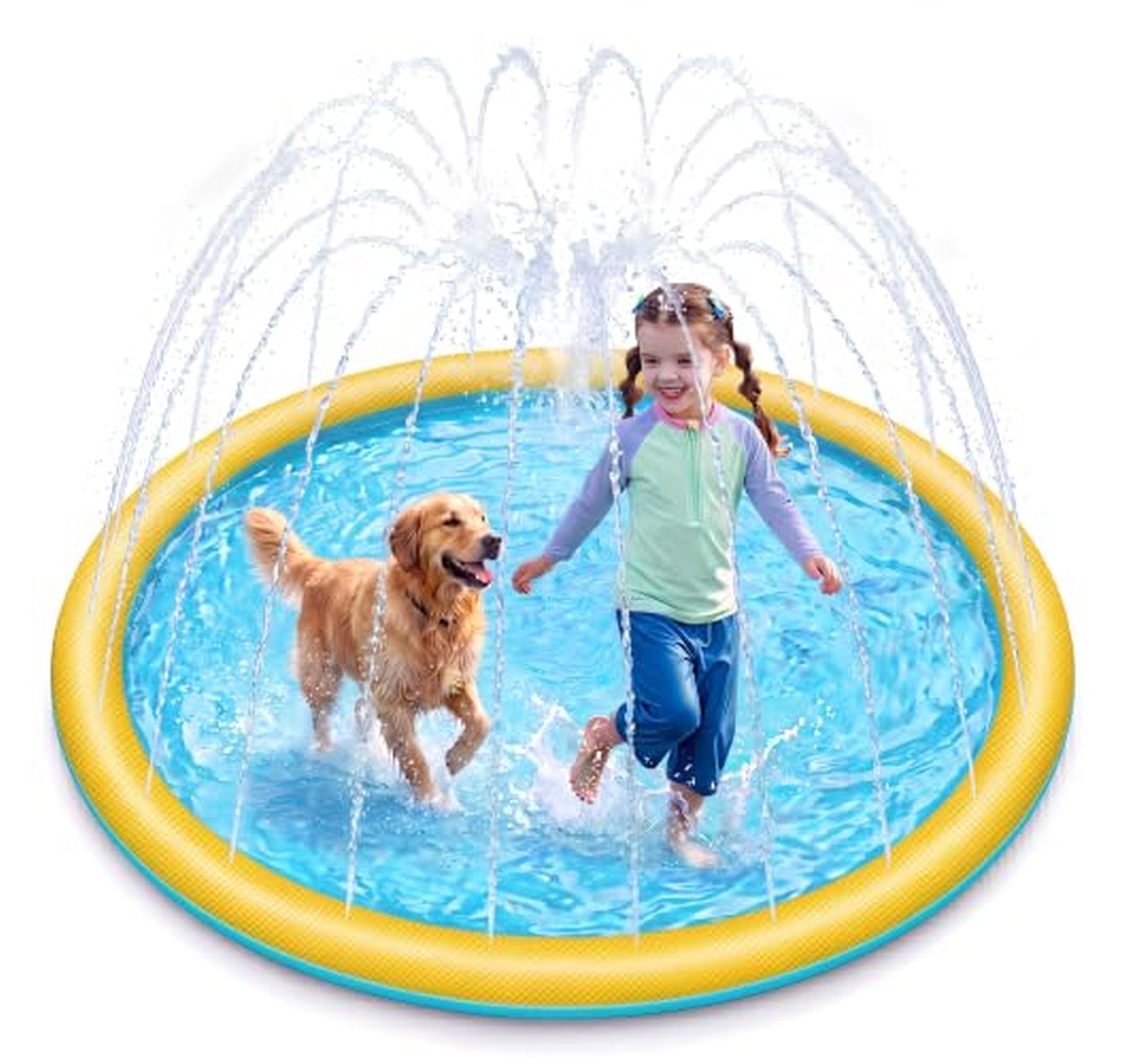 60-Inch Non-Slip Splash Pad Sprinkler Mat