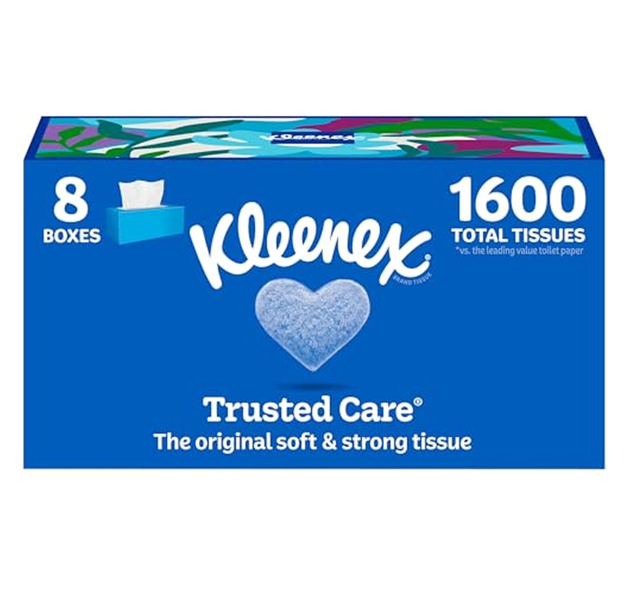 8 Pack Kleenex Trusted Care Facial Tissues