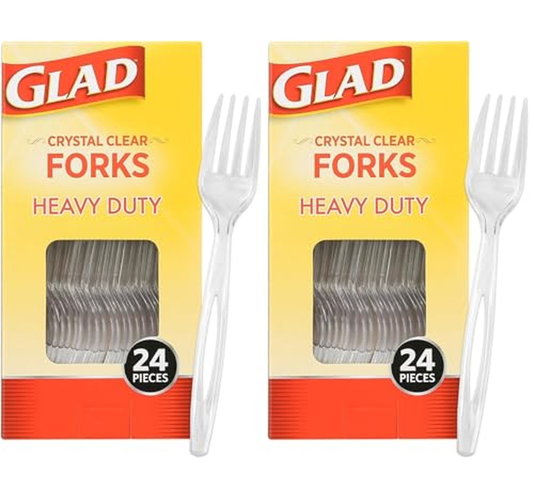 48 Count Glad Heavy Duty Disposable Plastic Forks