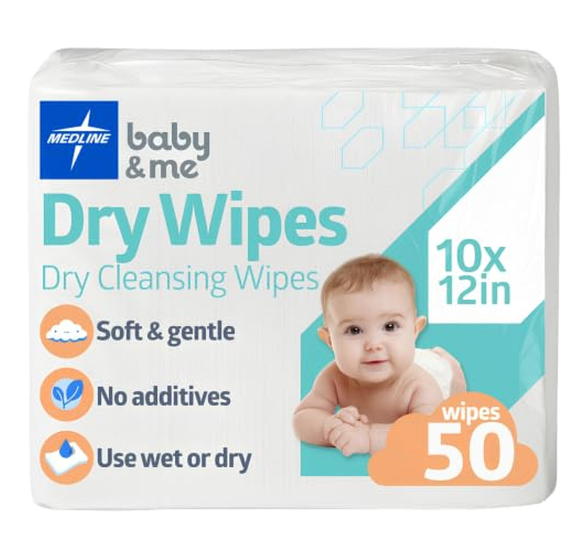 50 Count Medline Ultrasoft Disposable Cleansing Cloths