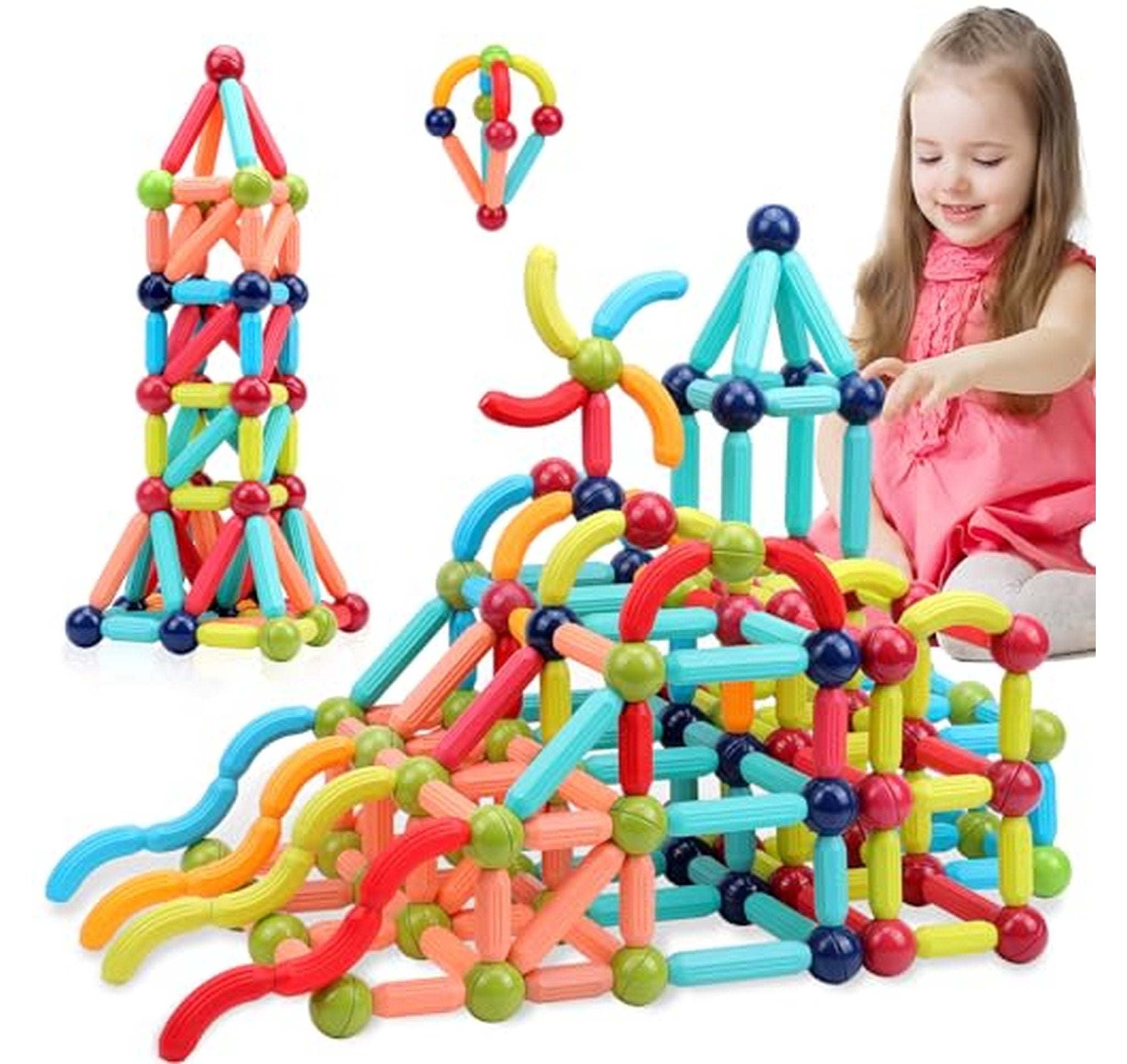 Magnetic STEM Building Blocks Montessori Toy Set