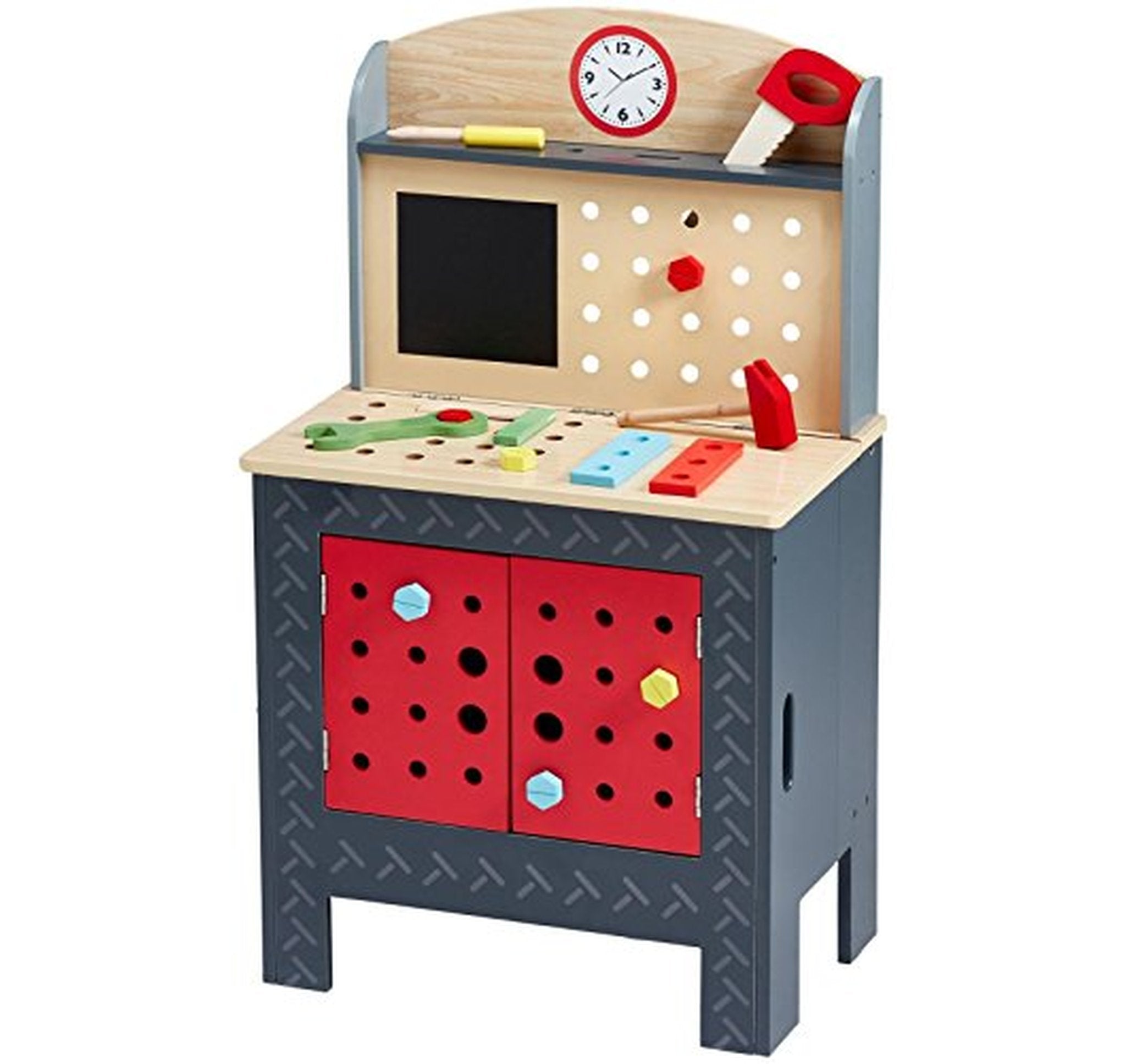 Kids Foldable Wooden Workbench Playset