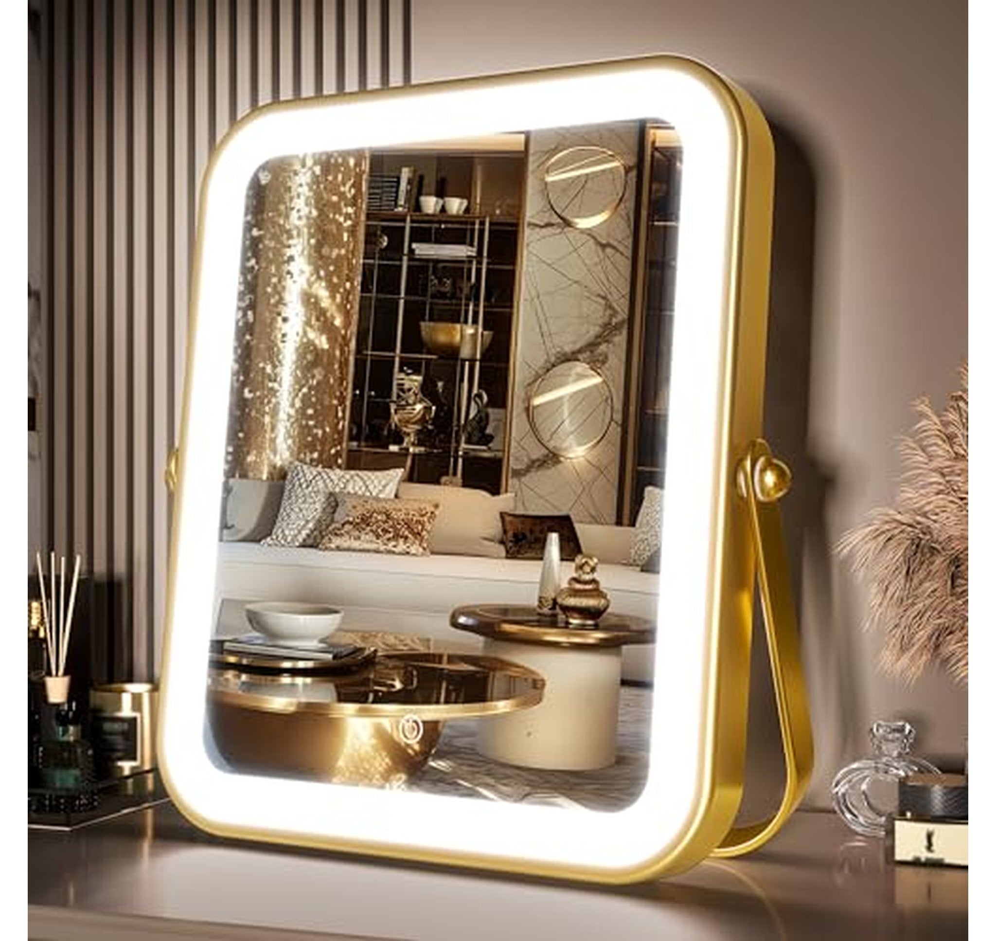 LED Lighted Makeup Vanity Mirror with Touch Controls