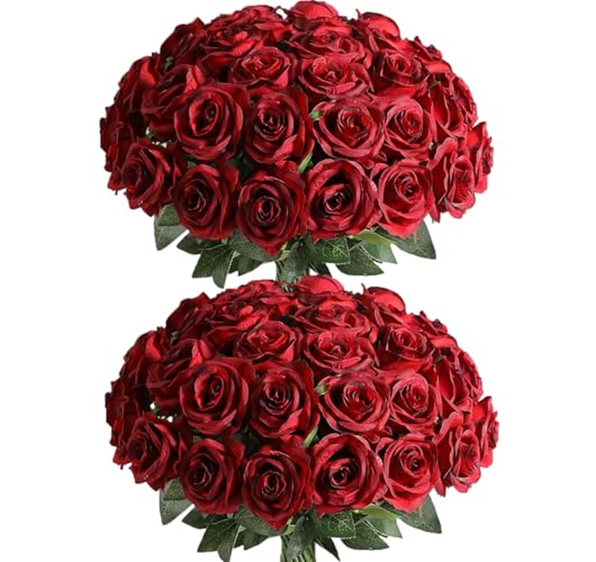 36 Pack Artificial Long Stem Silk Roses Bouquet