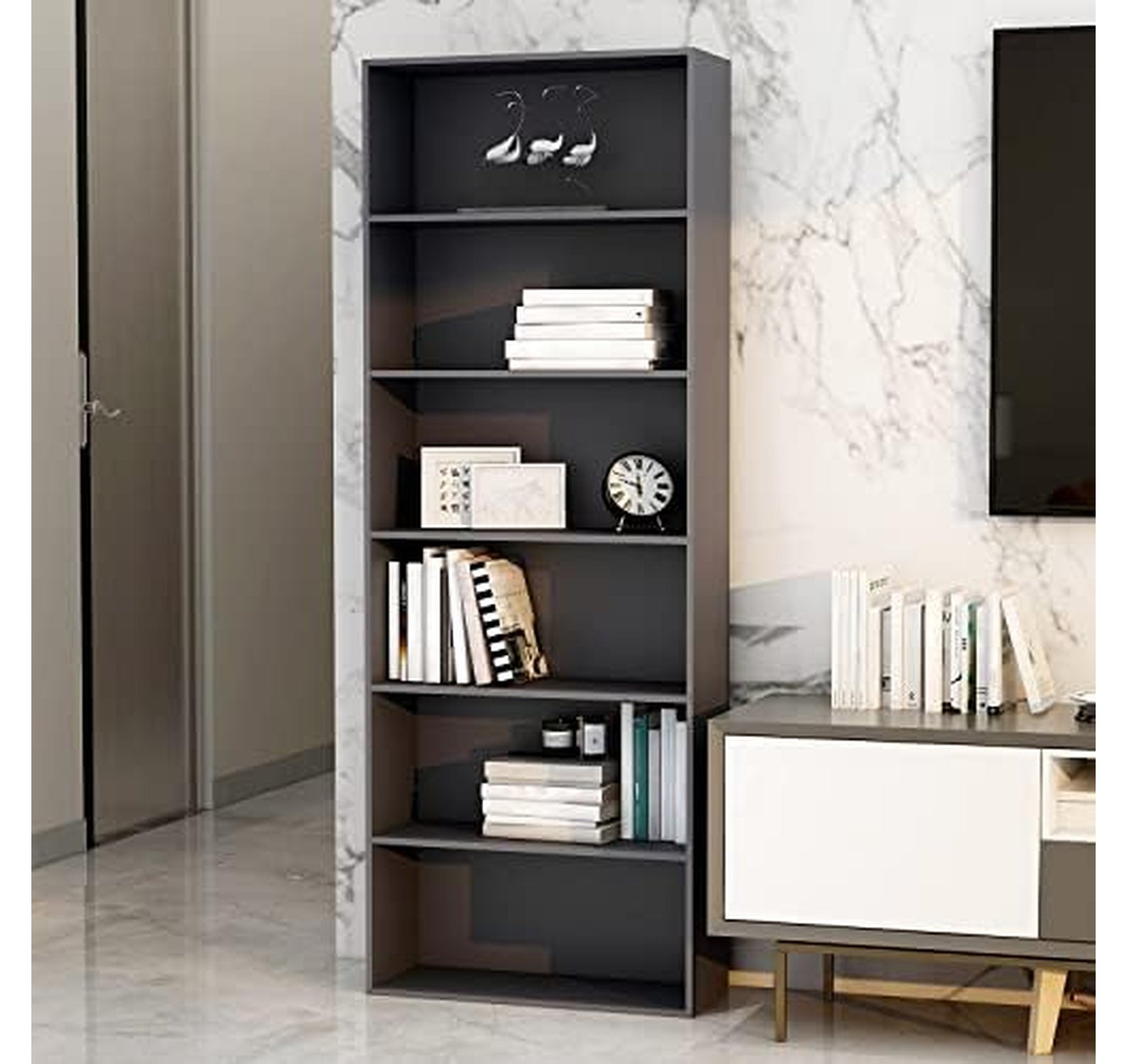 Low Horizontal Office Bookshelf Bookcase Shelves
