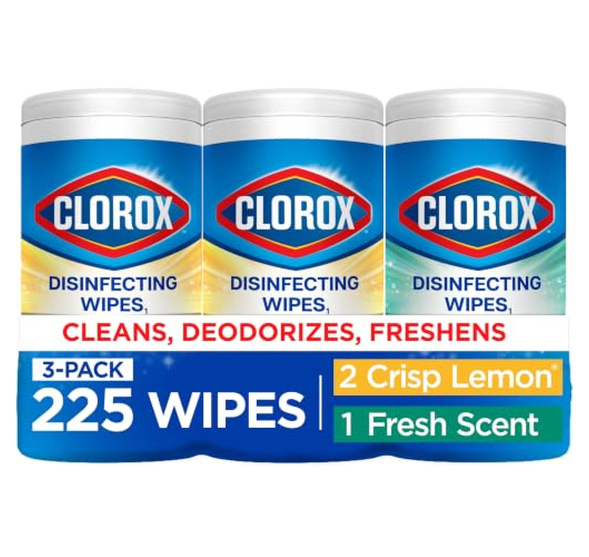3 Pack Clorox Disinfecting Wipes Variety, 75 Count Each