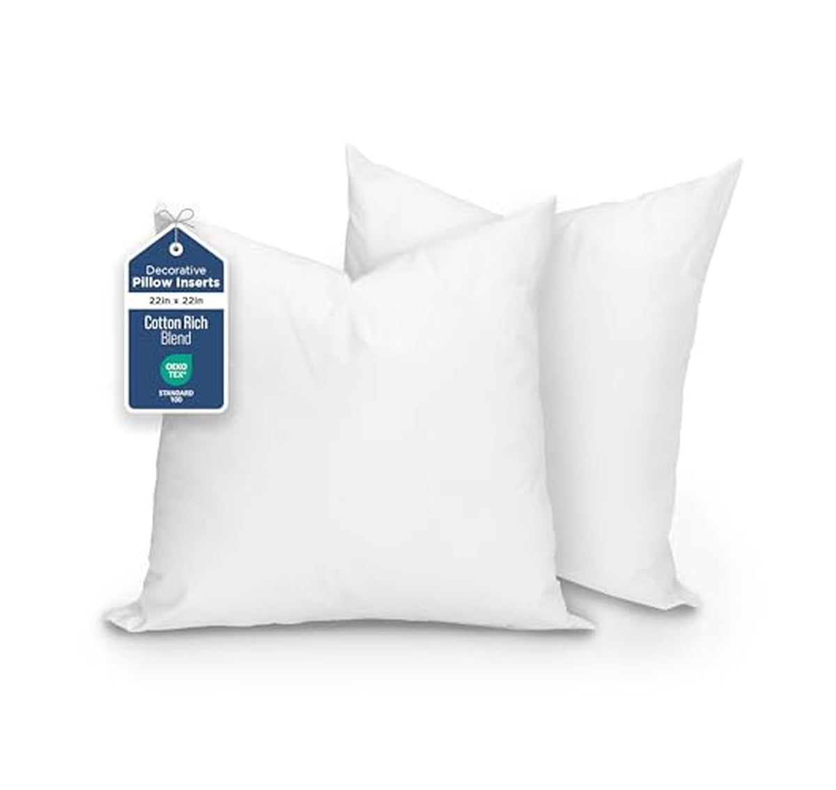 2 Pack Martex 22-Inch Throw Pillow Inserts