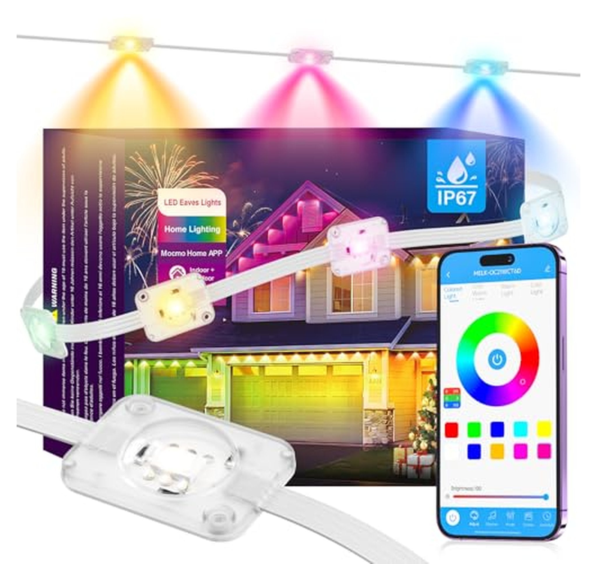 50FT Permanent Outdoor Smart RGB LED String Lights