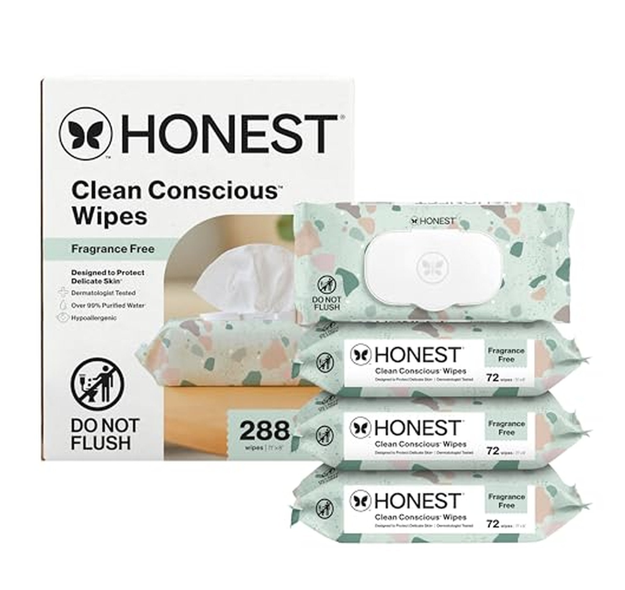 288 Count Honest Company Hypoallergenic Baby Wipes