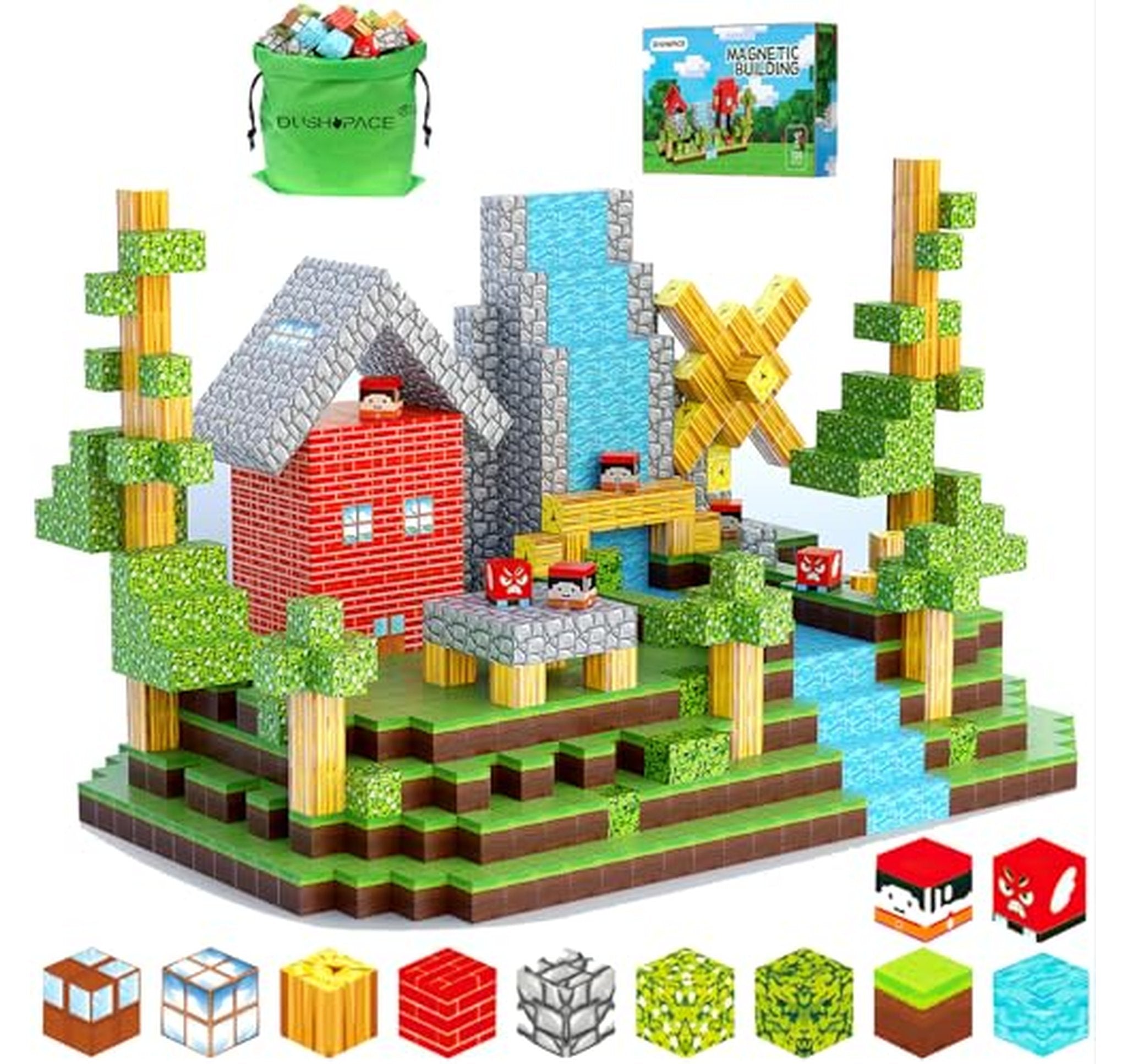 120 Piece Magnetic Building Blocks STEM Toy Set