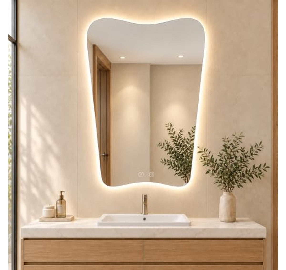 24x36 Dimmable Backlit LED Bathroom Mirror