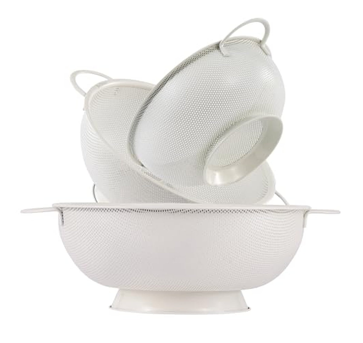 3 Piece Stainless Steel Colander Set with Handles