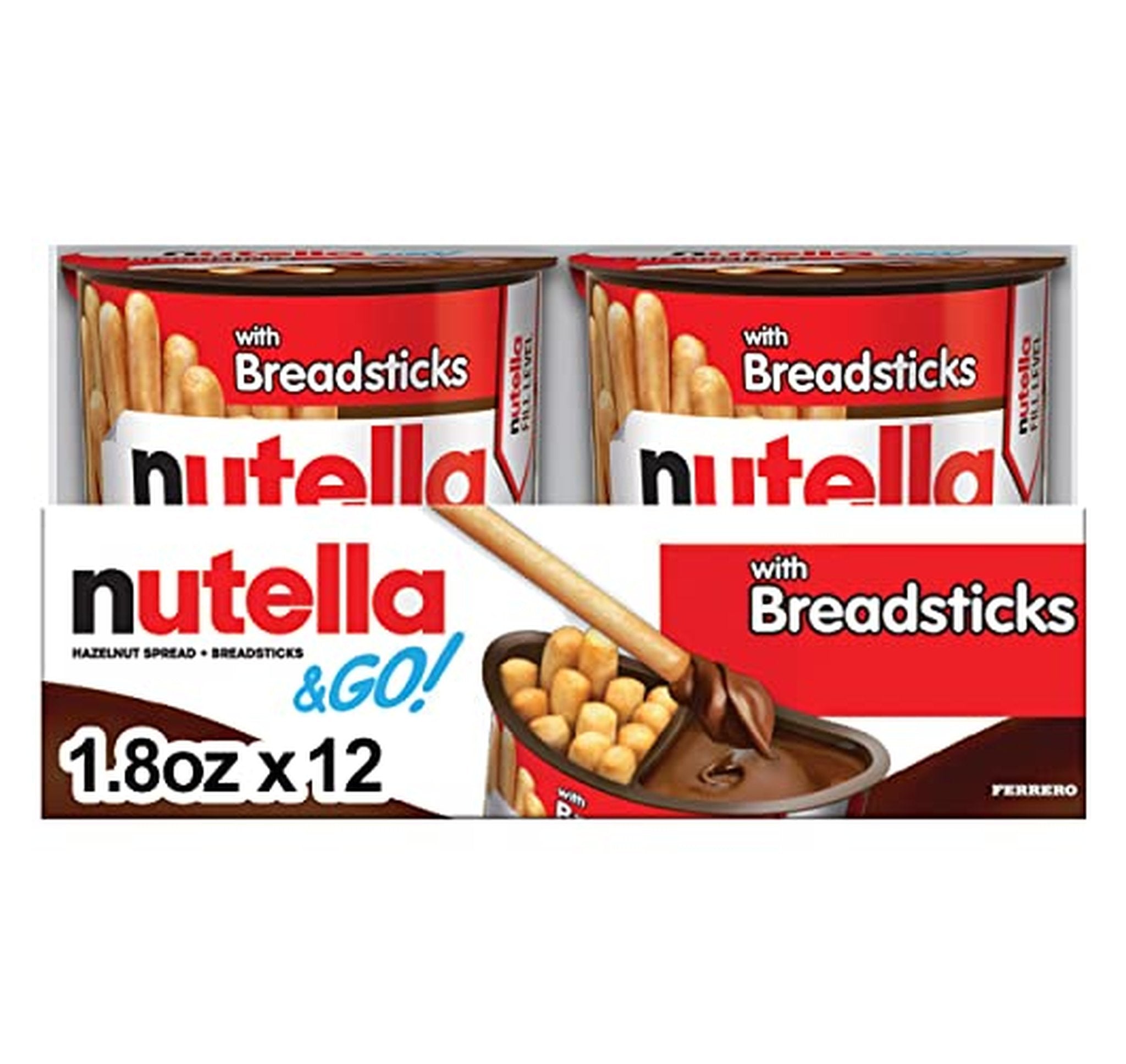 12 Pack Nutella & GO Hazelnut Spread Snack Cups