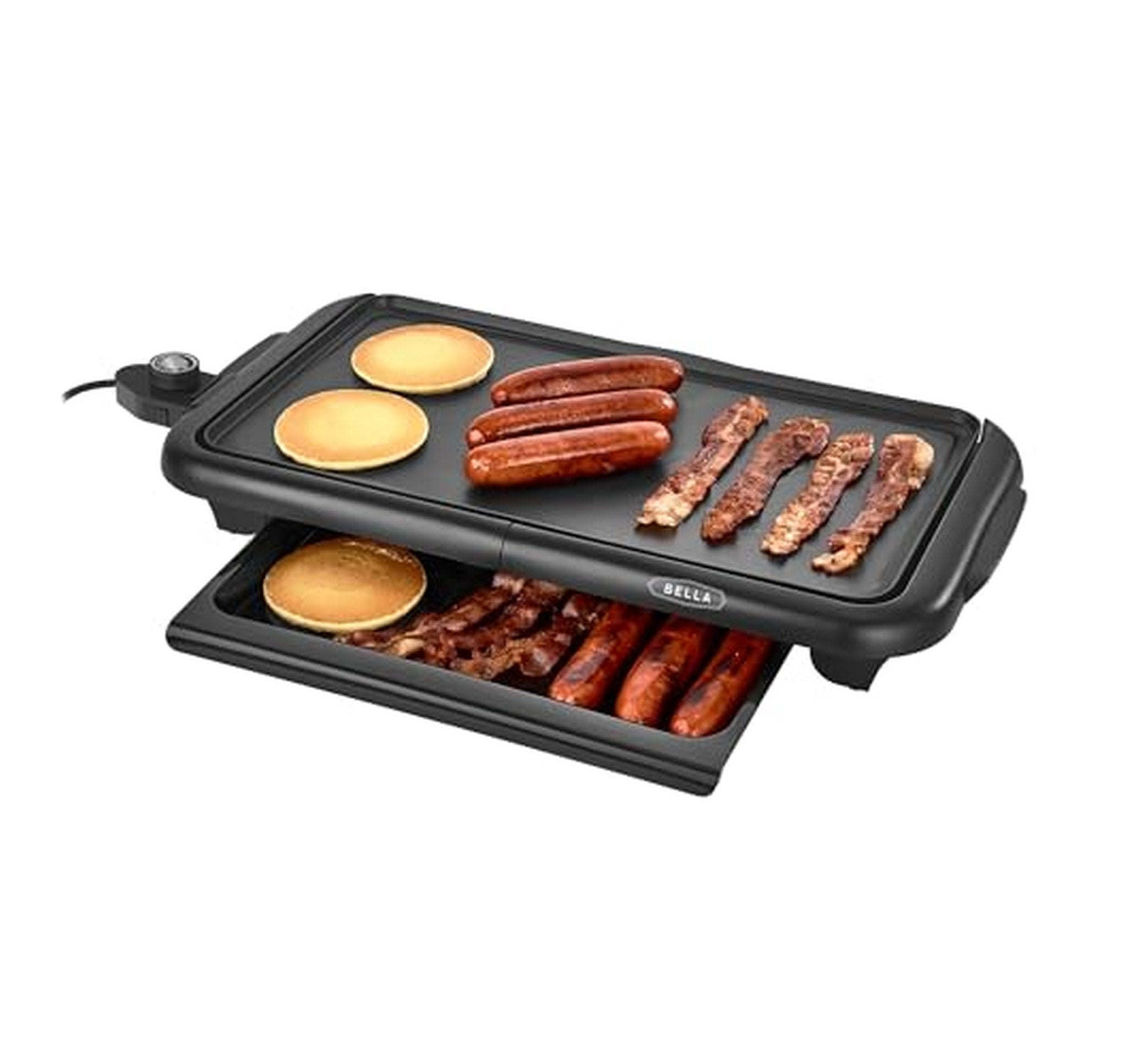 BELLA Smokeless Nonstick Electric Griddle with Warming Tray