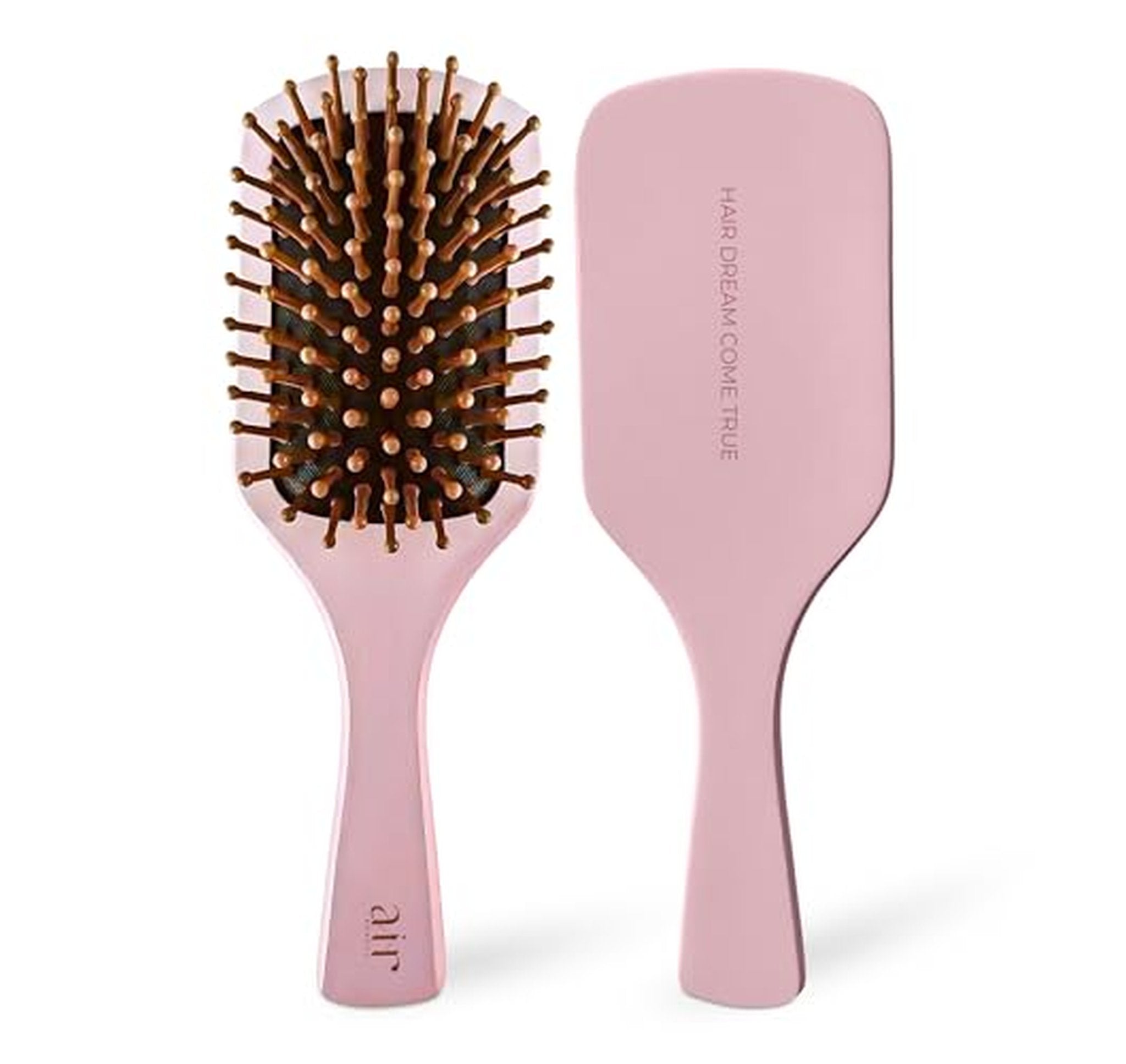 Wooden Paddle Detangling Hair Brush with Nylon Bristles