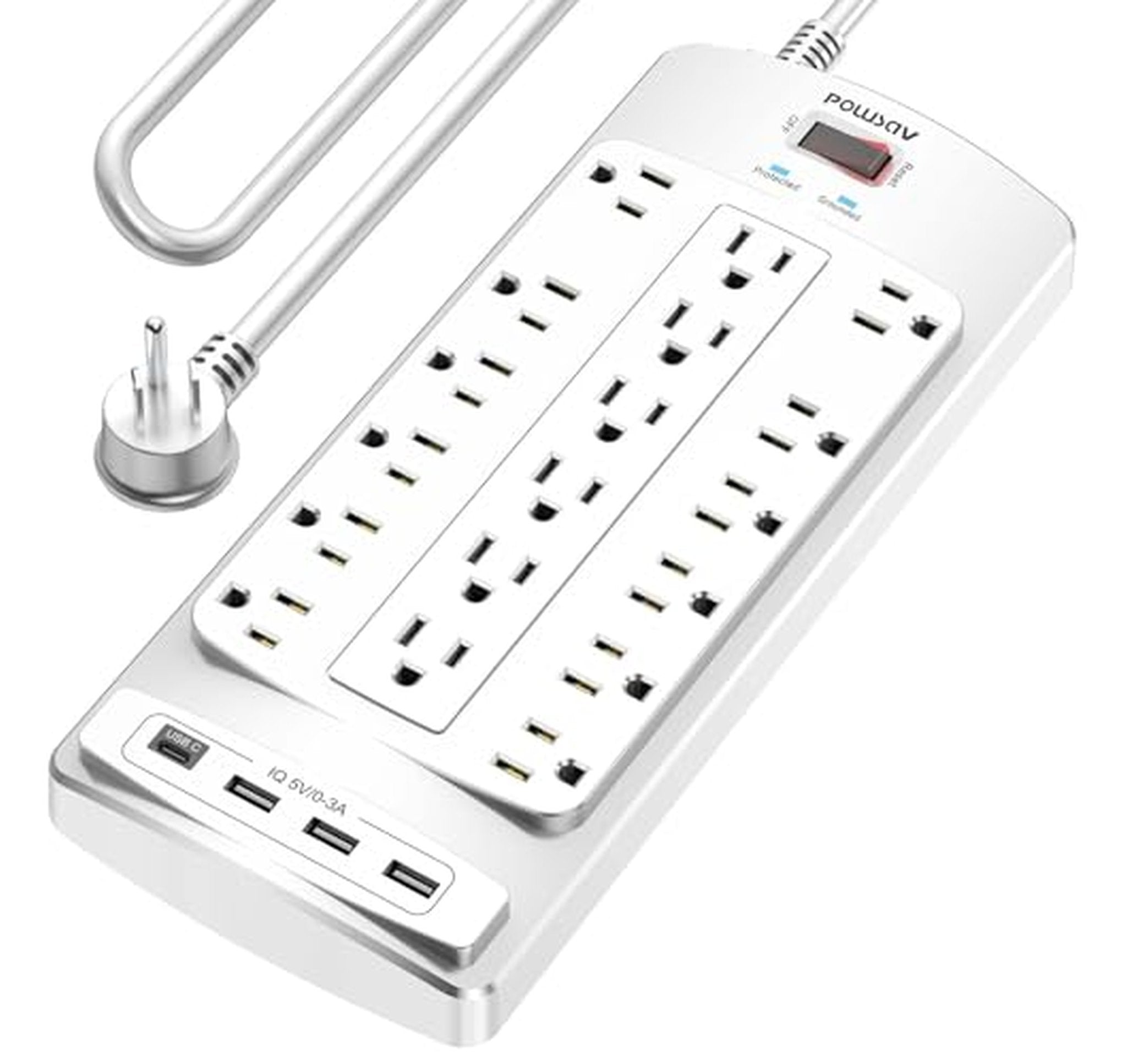 18 Outlet Surge Protector Power Strip with USB