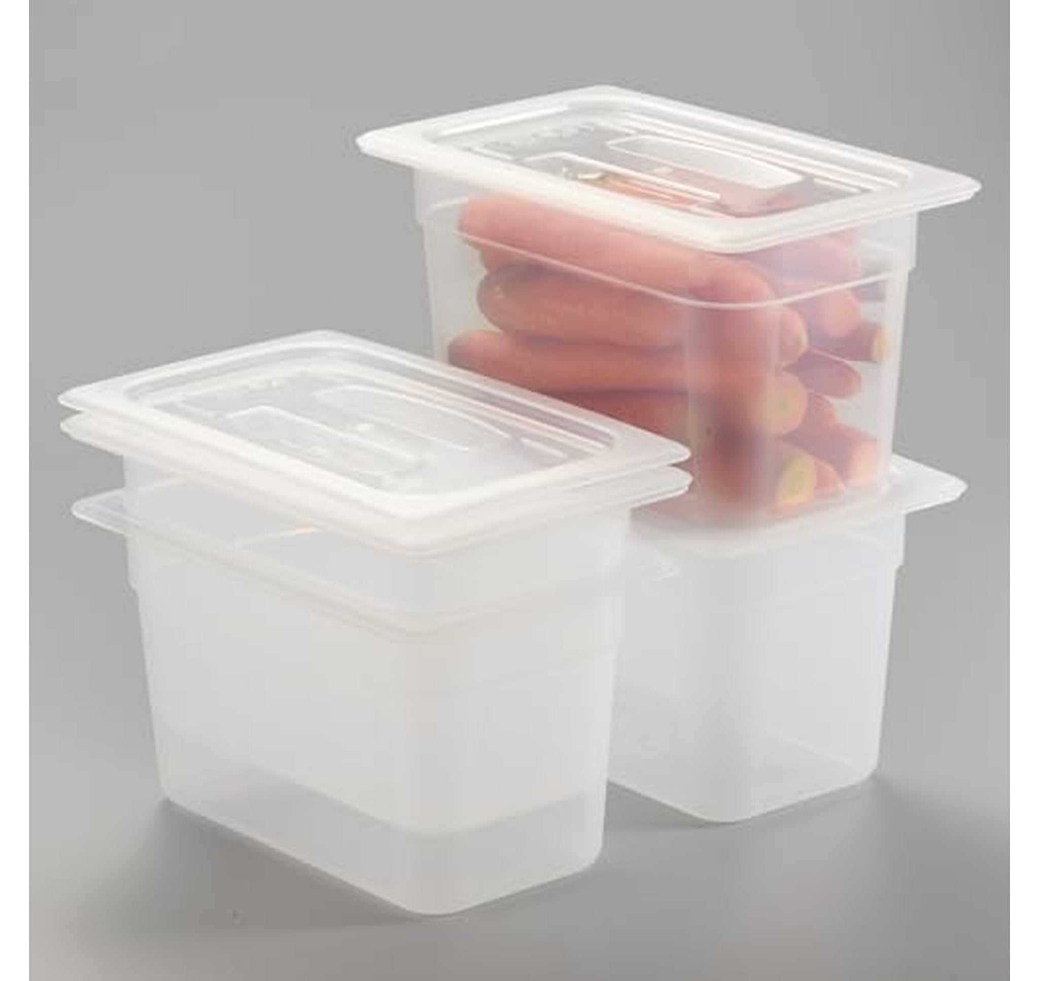 4 Pack 1/4 Size 6" Food Pans with Lids